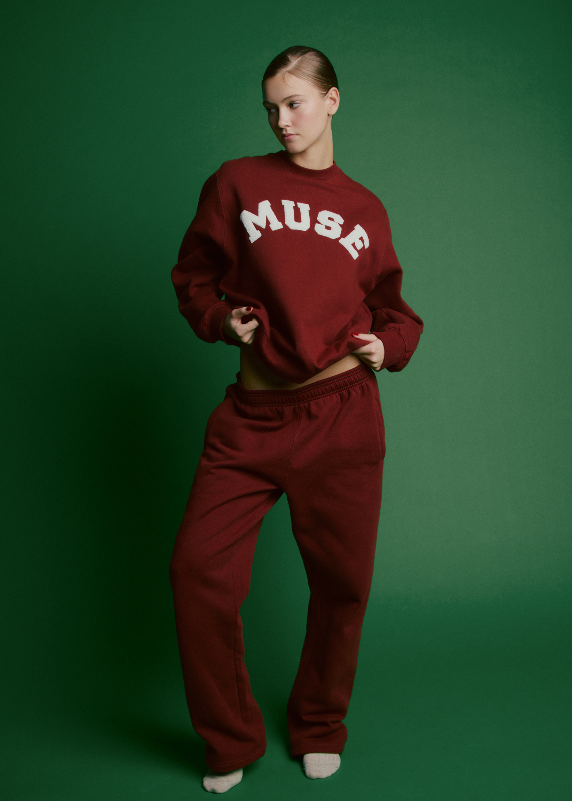 Heavyweight Chenille Sweatshirt Bundle - Wine