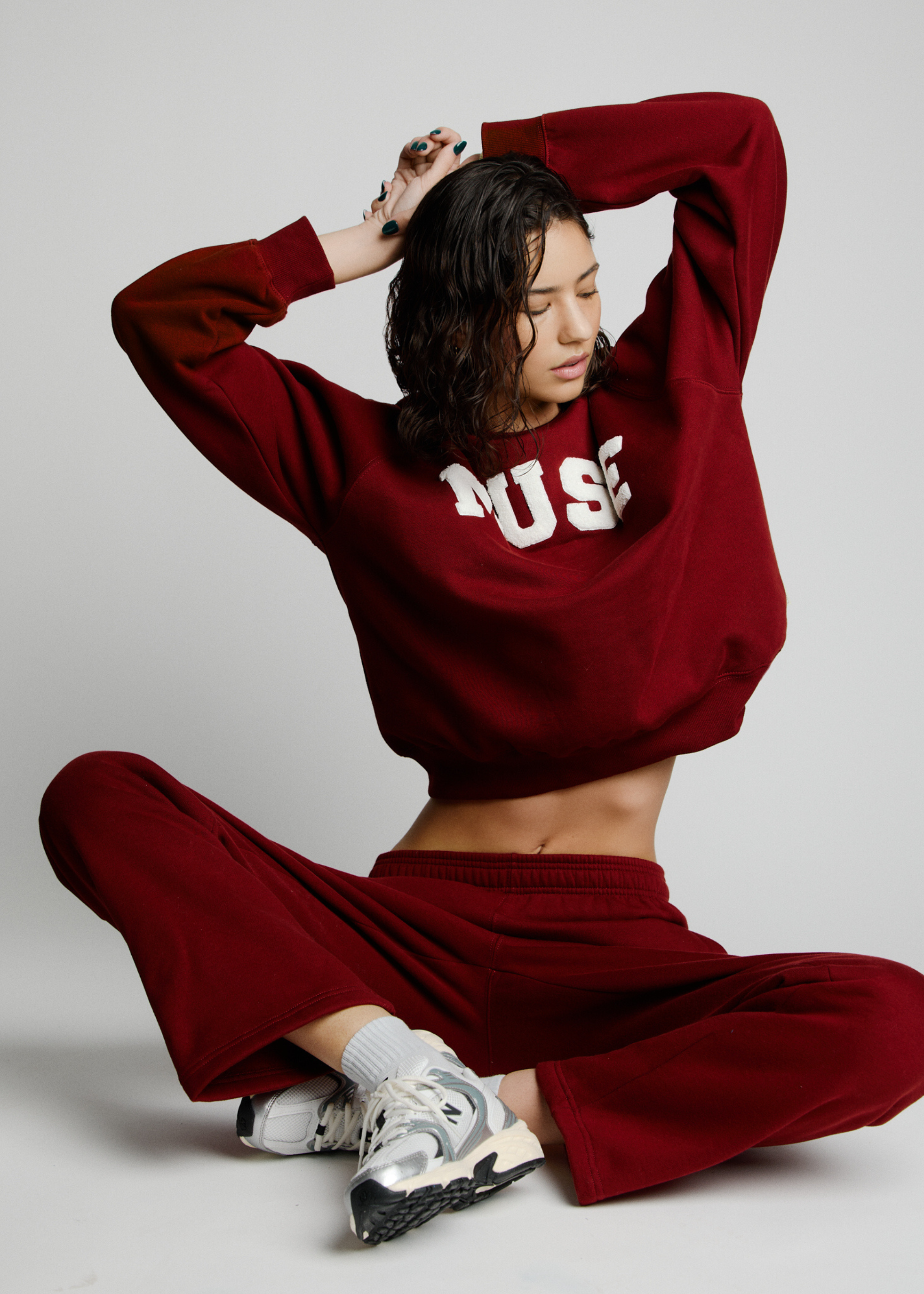 Heavyweight Straight Joggers - Wine