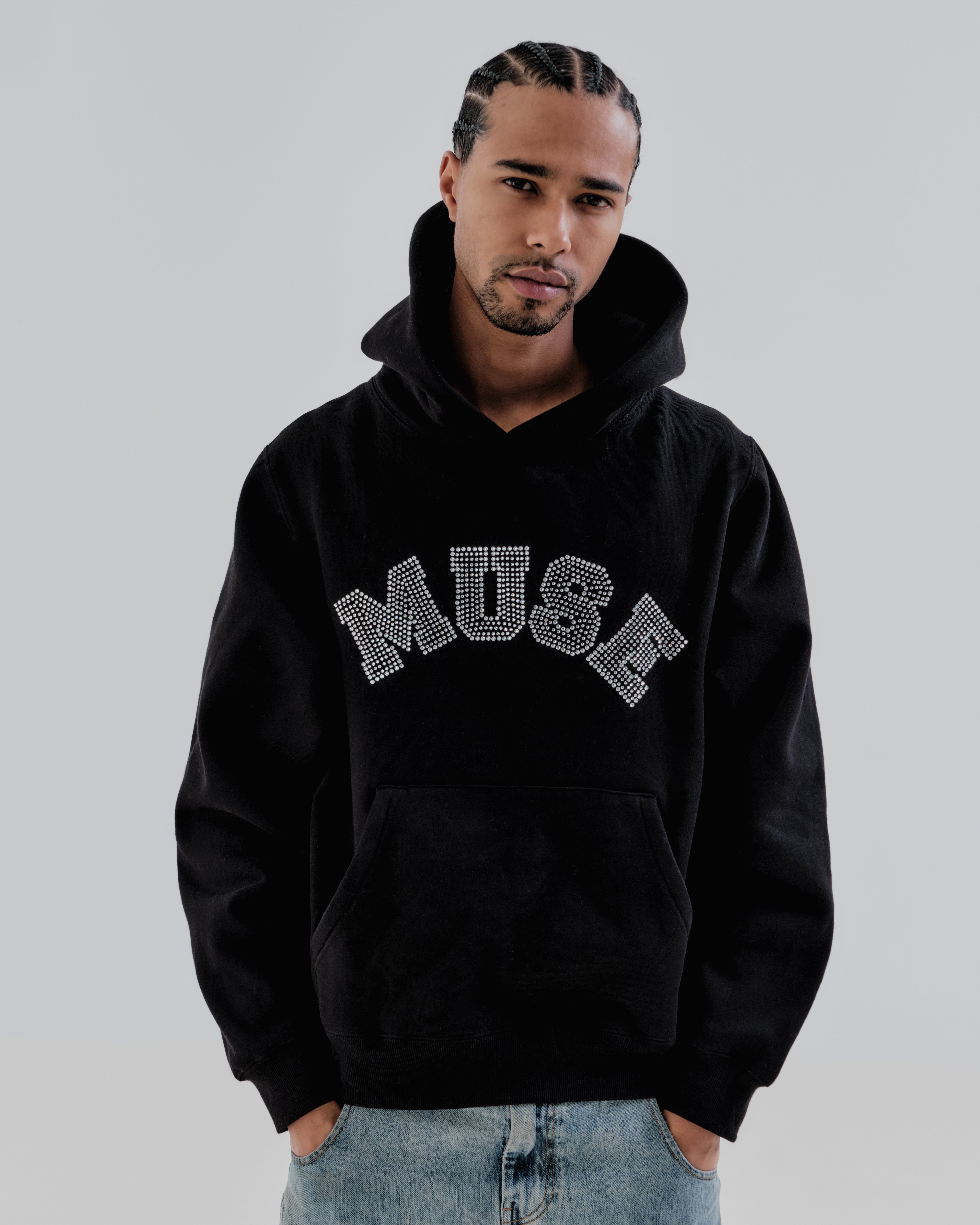 Heavyweight Diamond Hoodie - Black