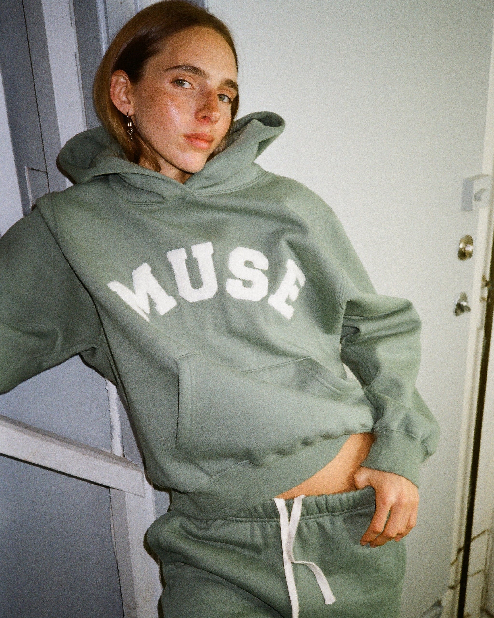 Heavyweight Chenille Hoodie - Vintage Teal