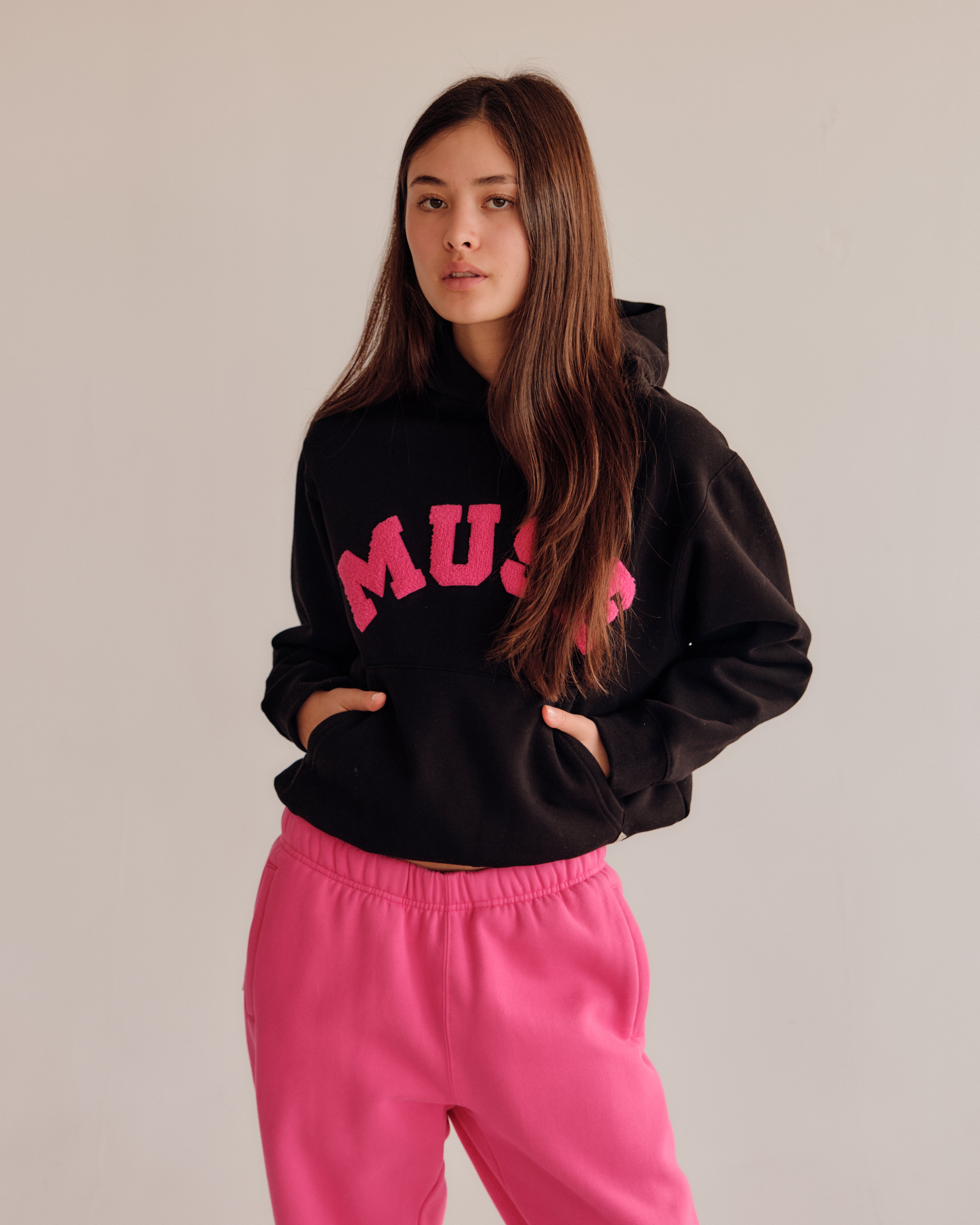 Heavyweight Chenille Hoodie - Black Taffy