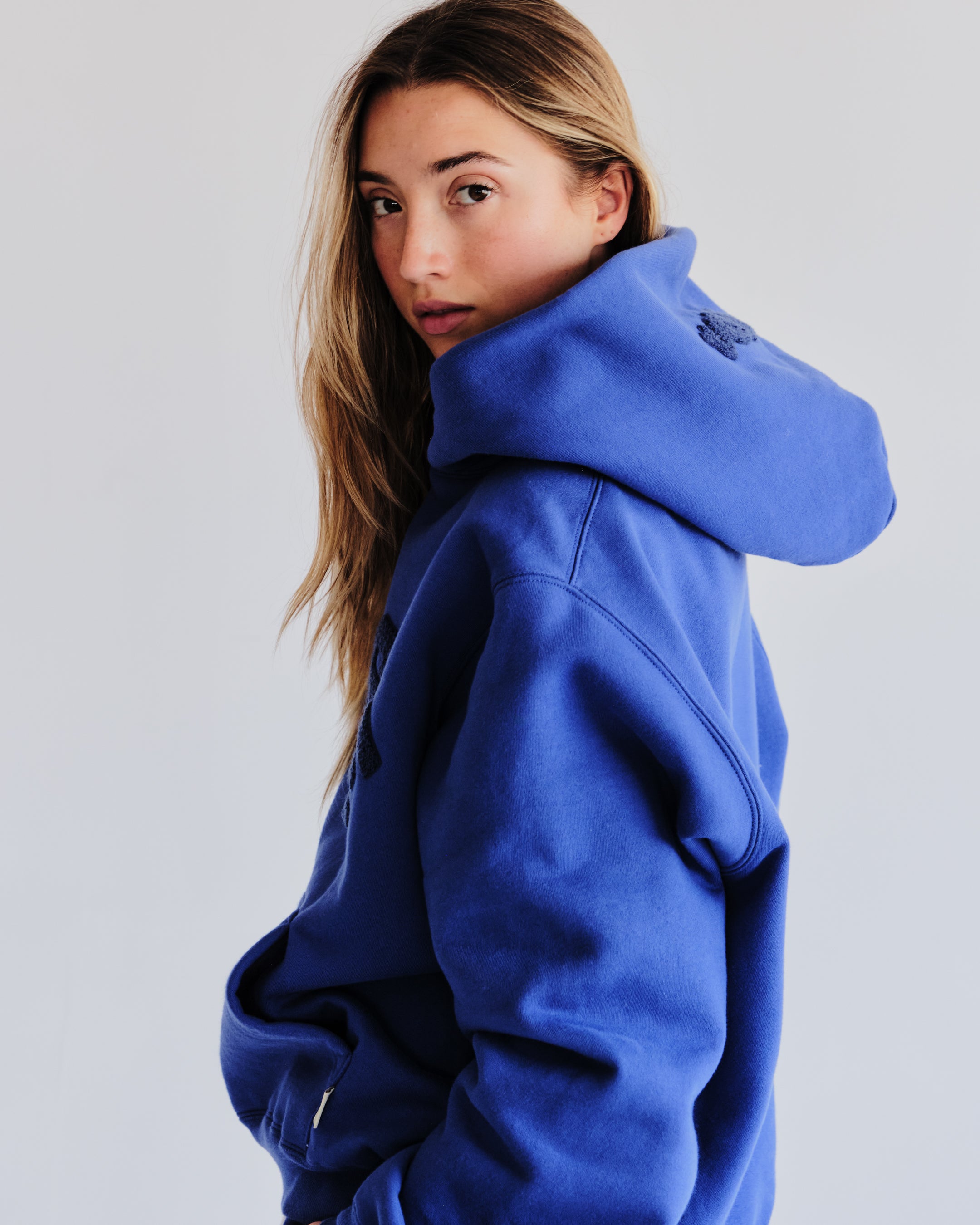 Heavyweight Chenille Hoodie - Blueberry