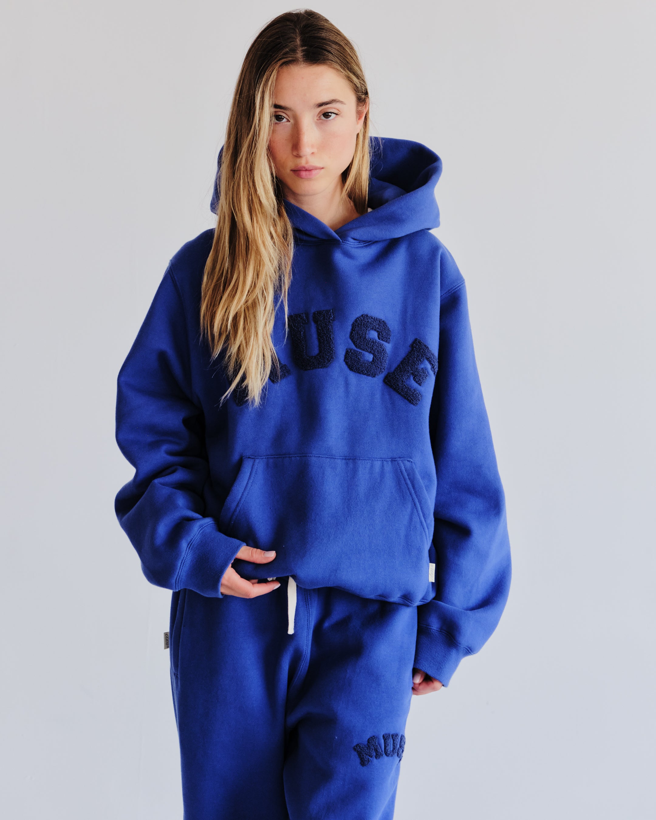 Heavyweight Chenille Hoodie - Blueberry