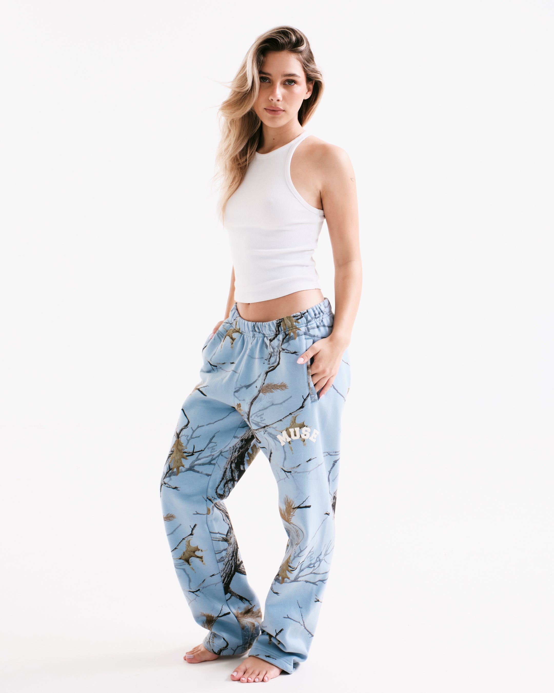 Heavyweight Camo Joggers - Glacier