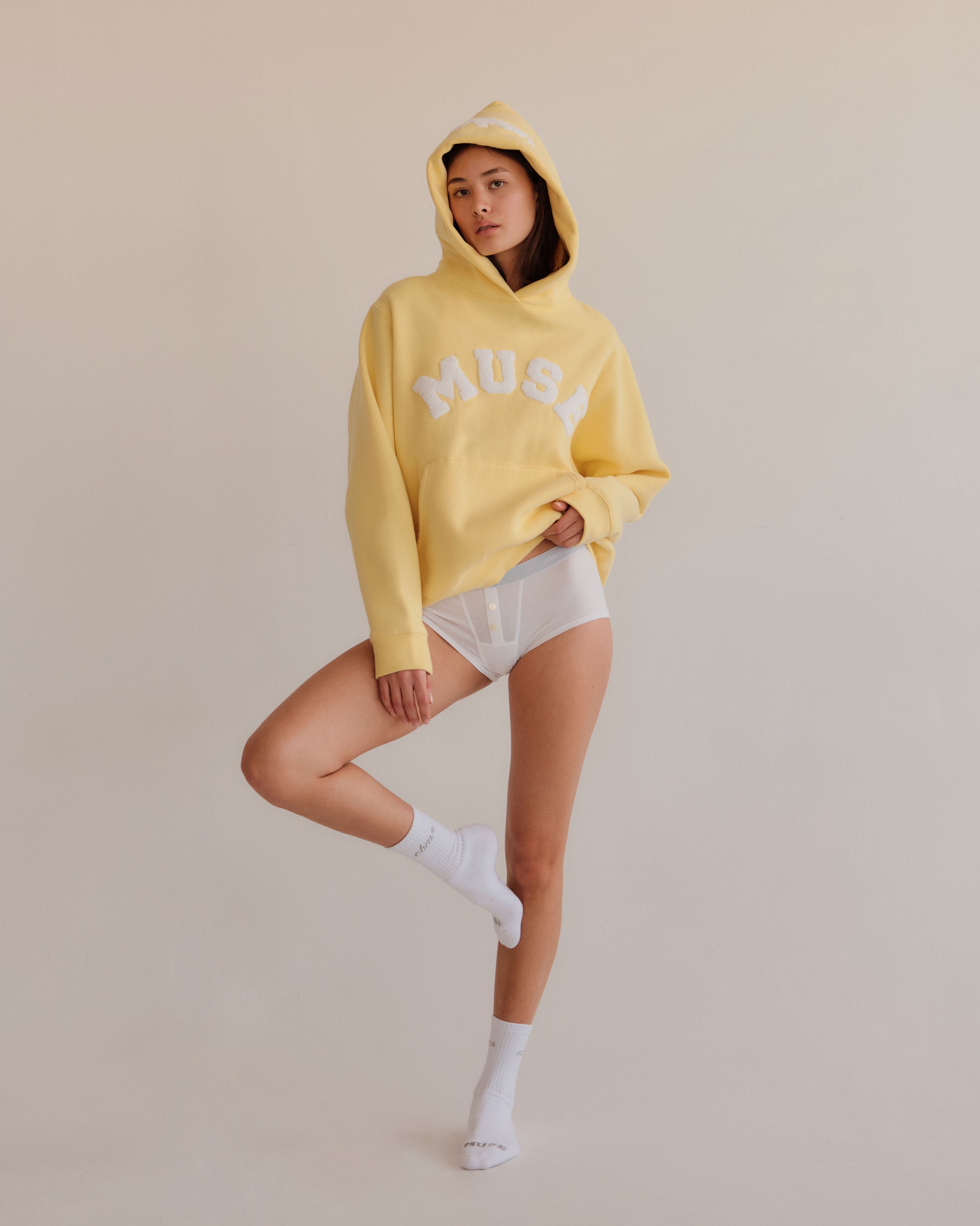 Heavyweight Chenille Hoodie - Butter Cream