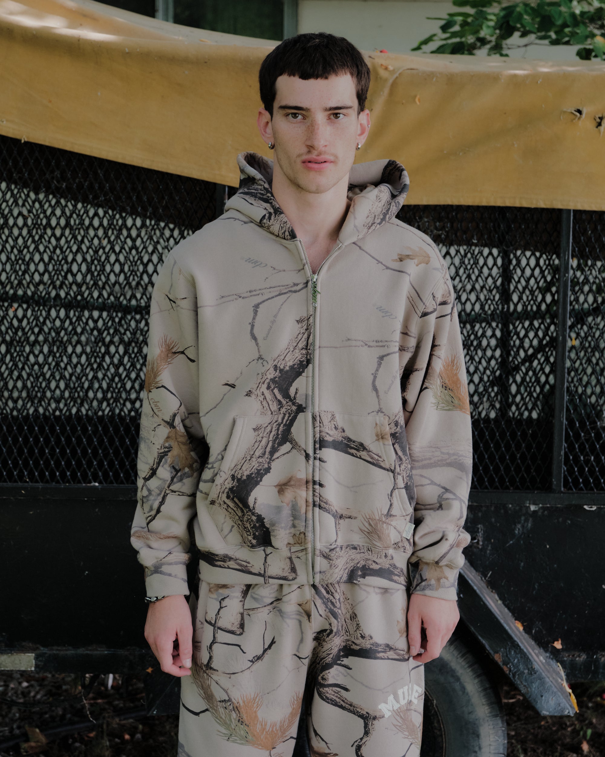 Heavyweight Camo Zip Up - Canyon