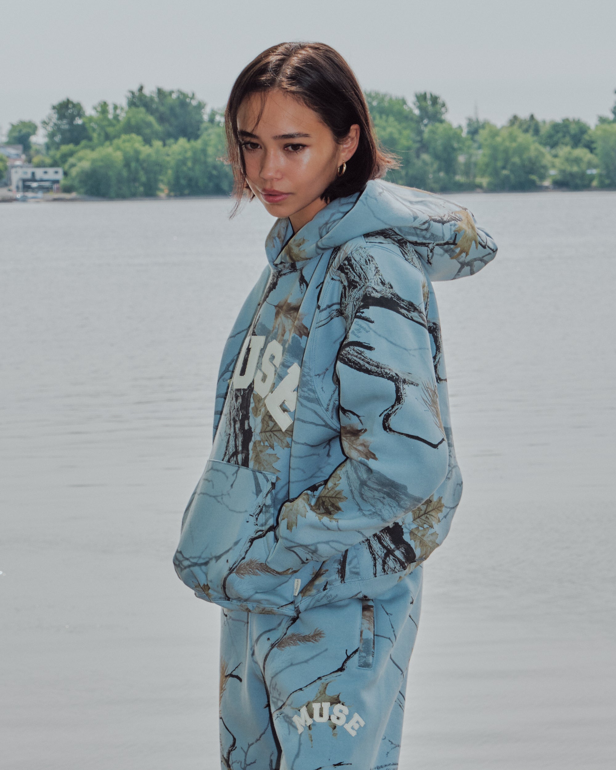 Heavyweight Camo Hoodie - Glacier