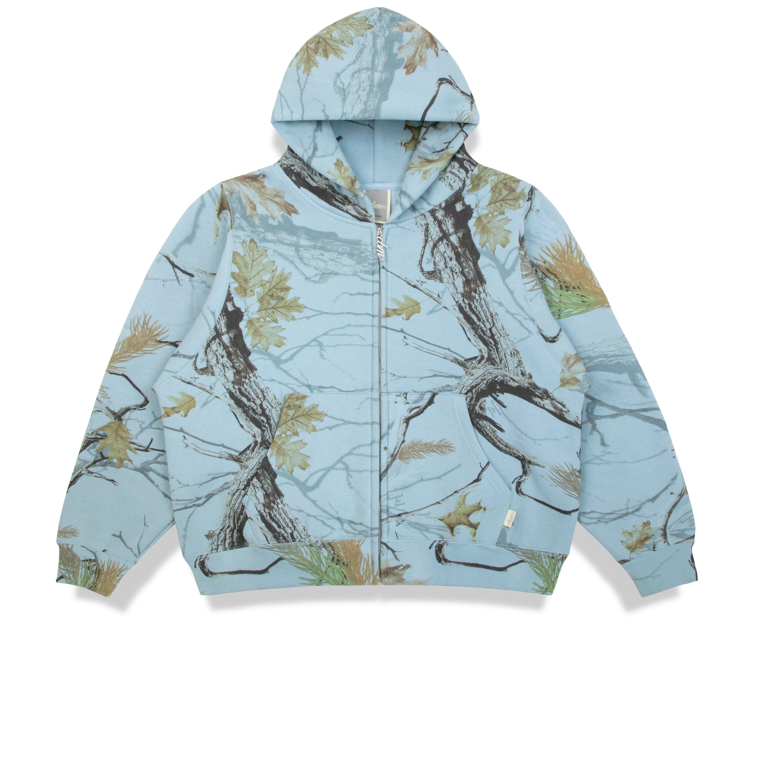 Heavyweight Camo Zip Up - Glacier