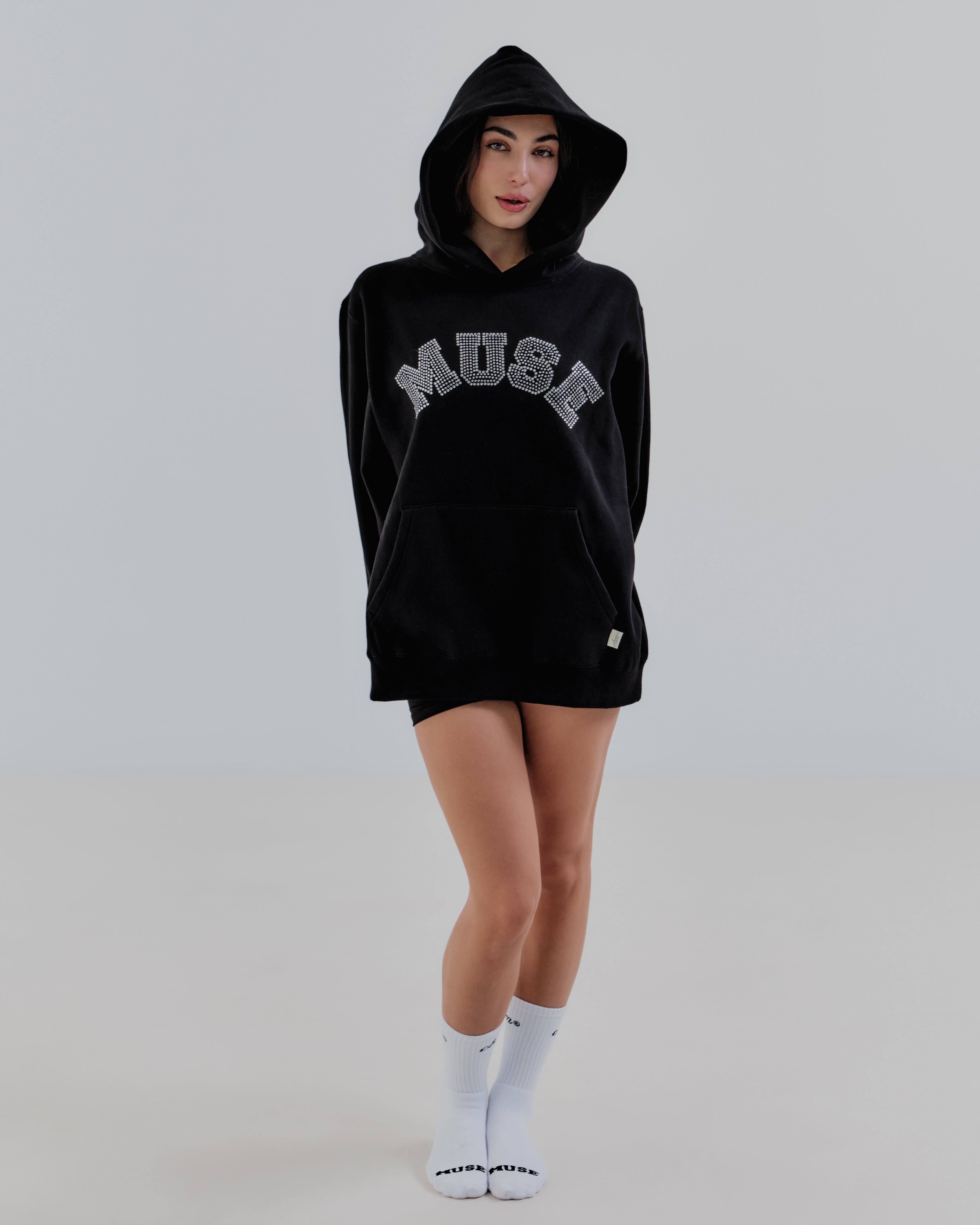 Heavyweight Diamond Hoodie - Black