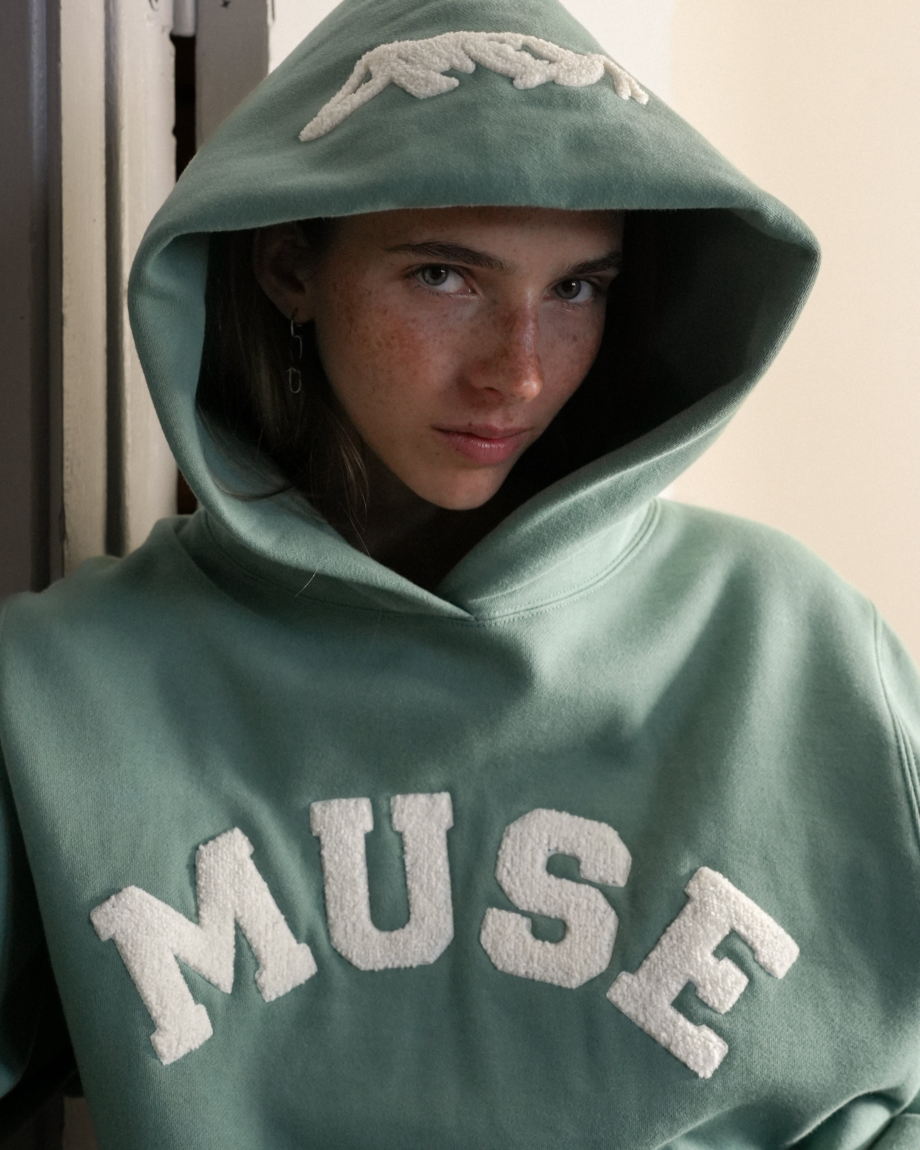 Heavyweight Chenille Hoodie - Vintage Teal