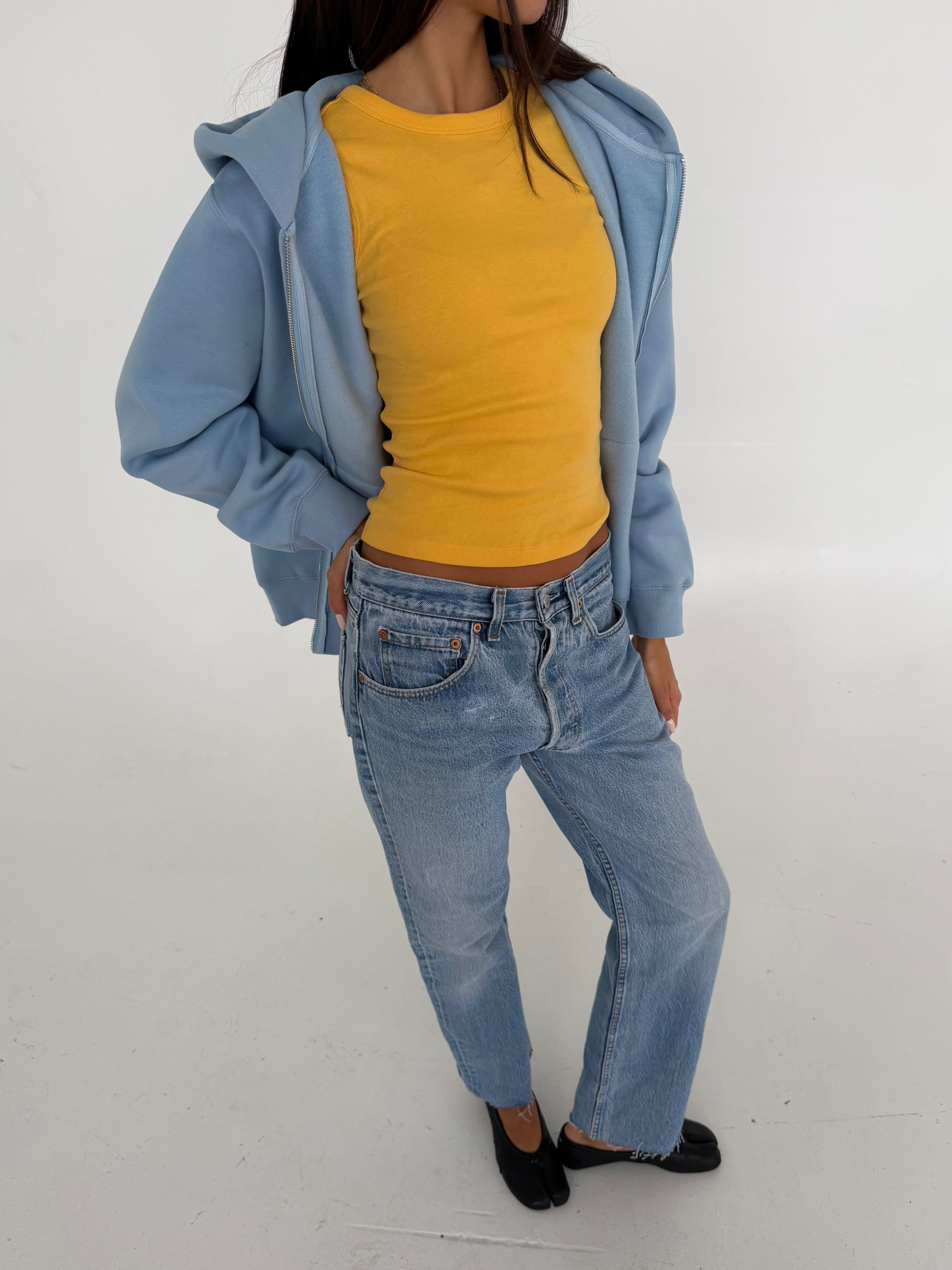 Heavyweight Zip Up - Baby Blue