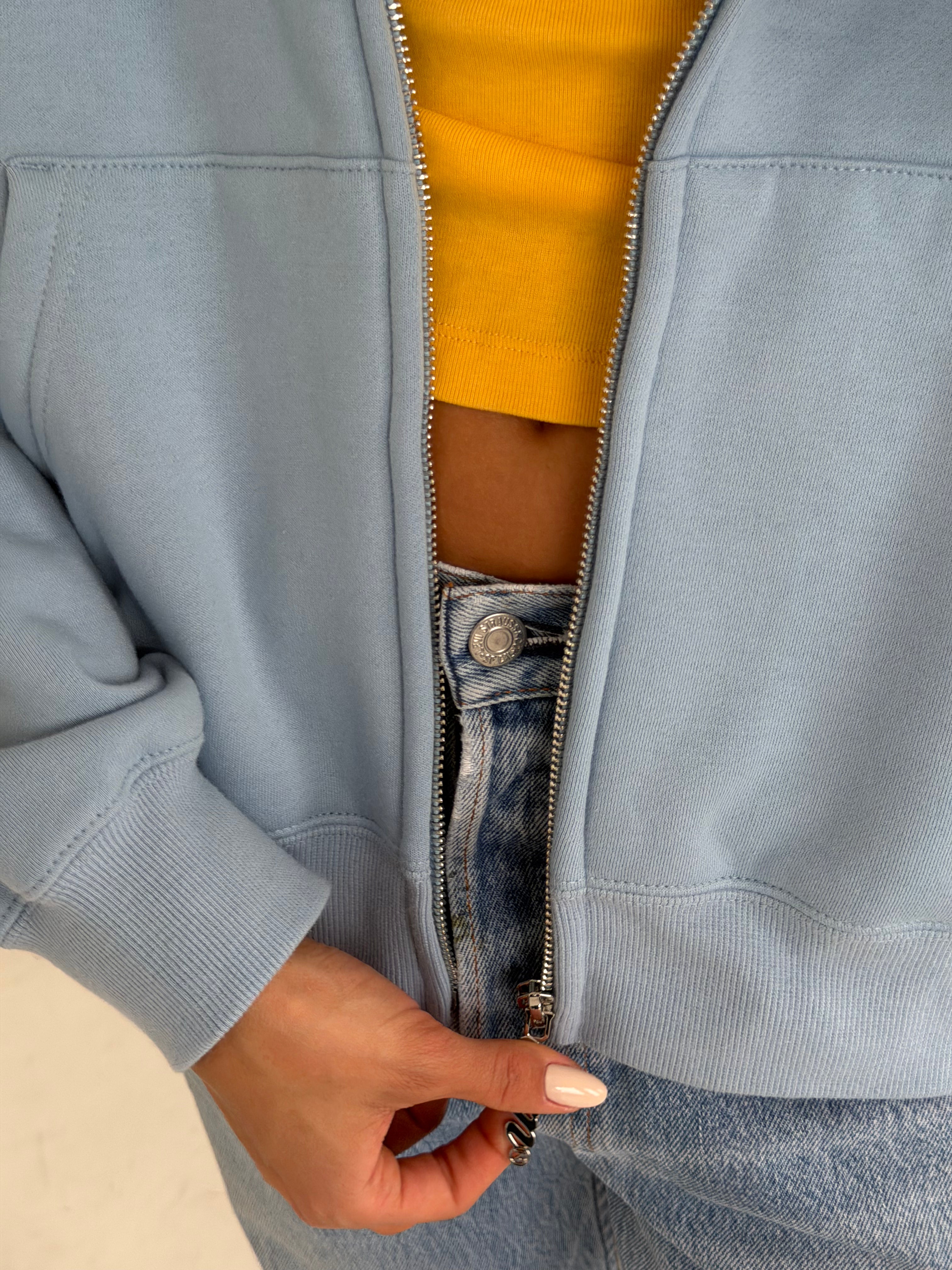 Heavyweight Zip Up - Baby Blue