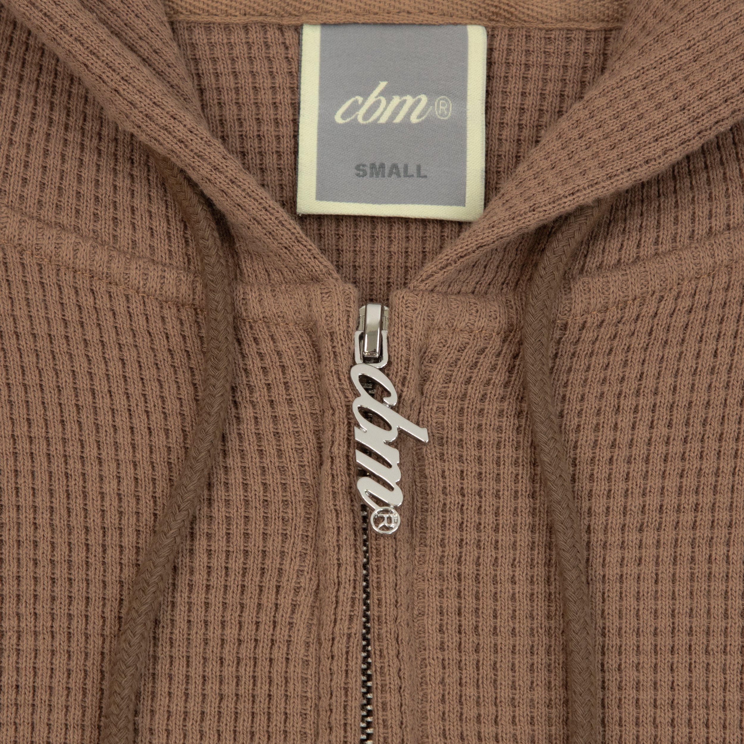 Waffle Zip Up - Caramel