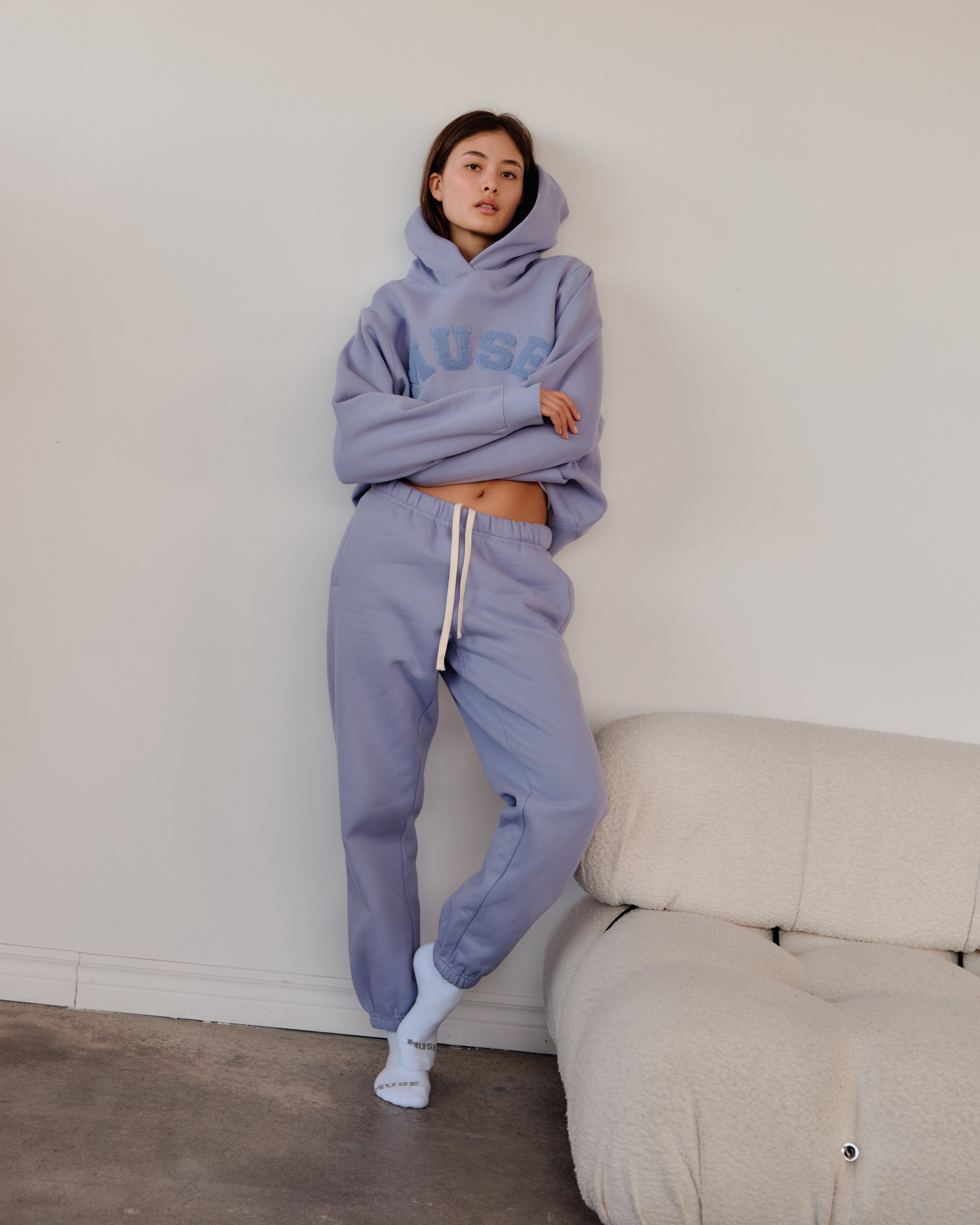 Heavyweight Chenille Hoodie - French Lilac