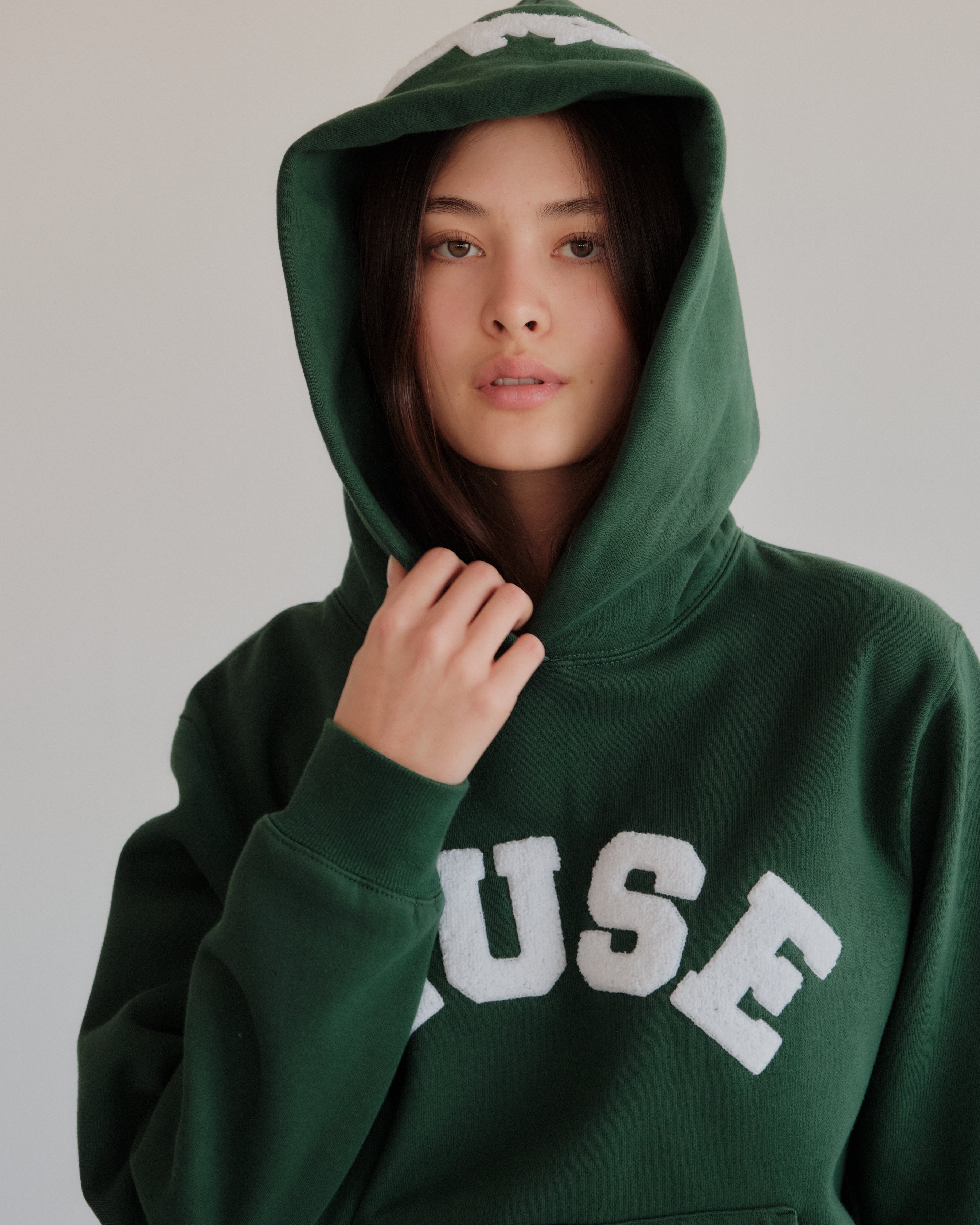 Heavyweight Chenille Hoodie - Green Pine