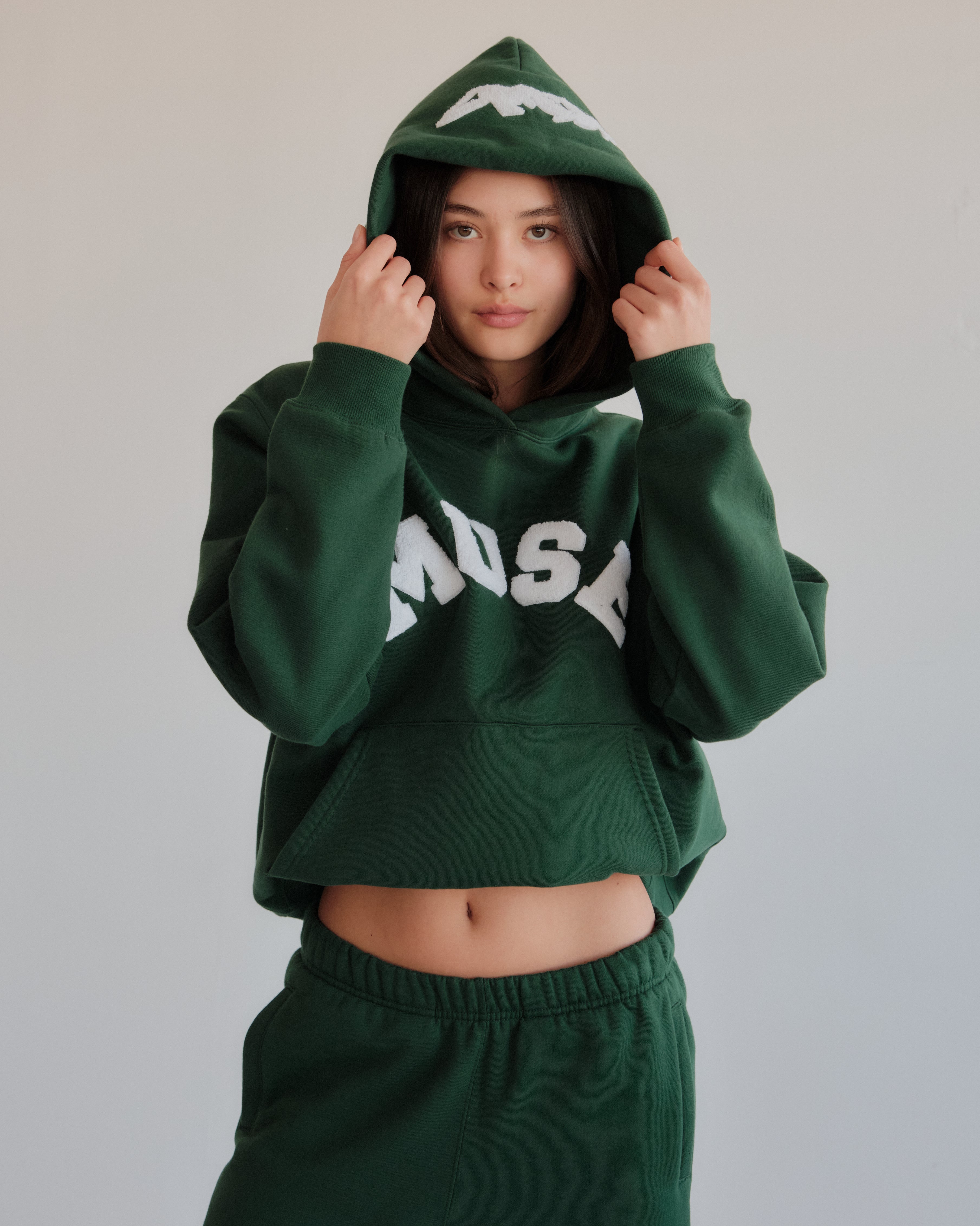 Heavyweight Chenille Hoodie - Green Pine