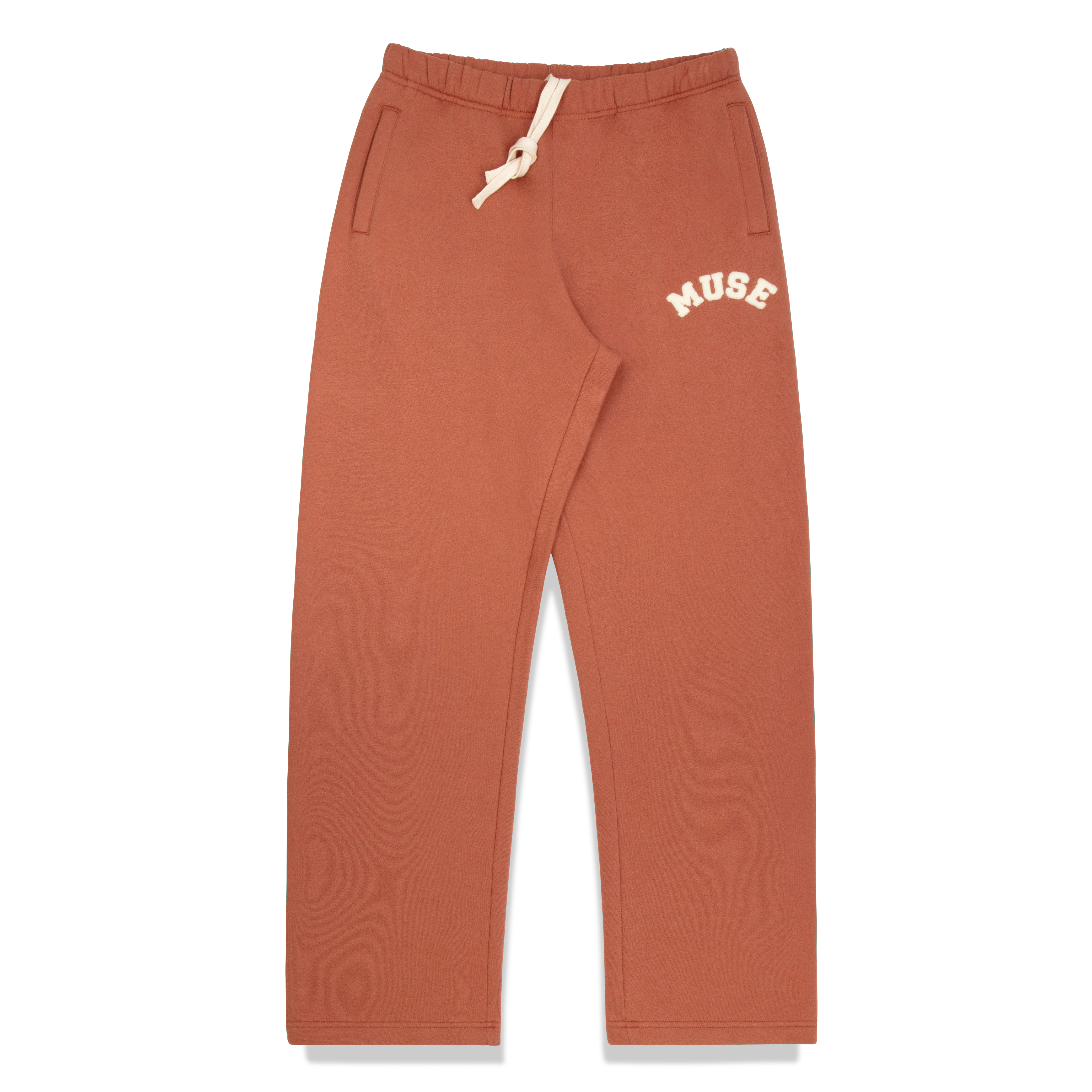 Heavyweight Chenille Straight Joggers - Terracotta