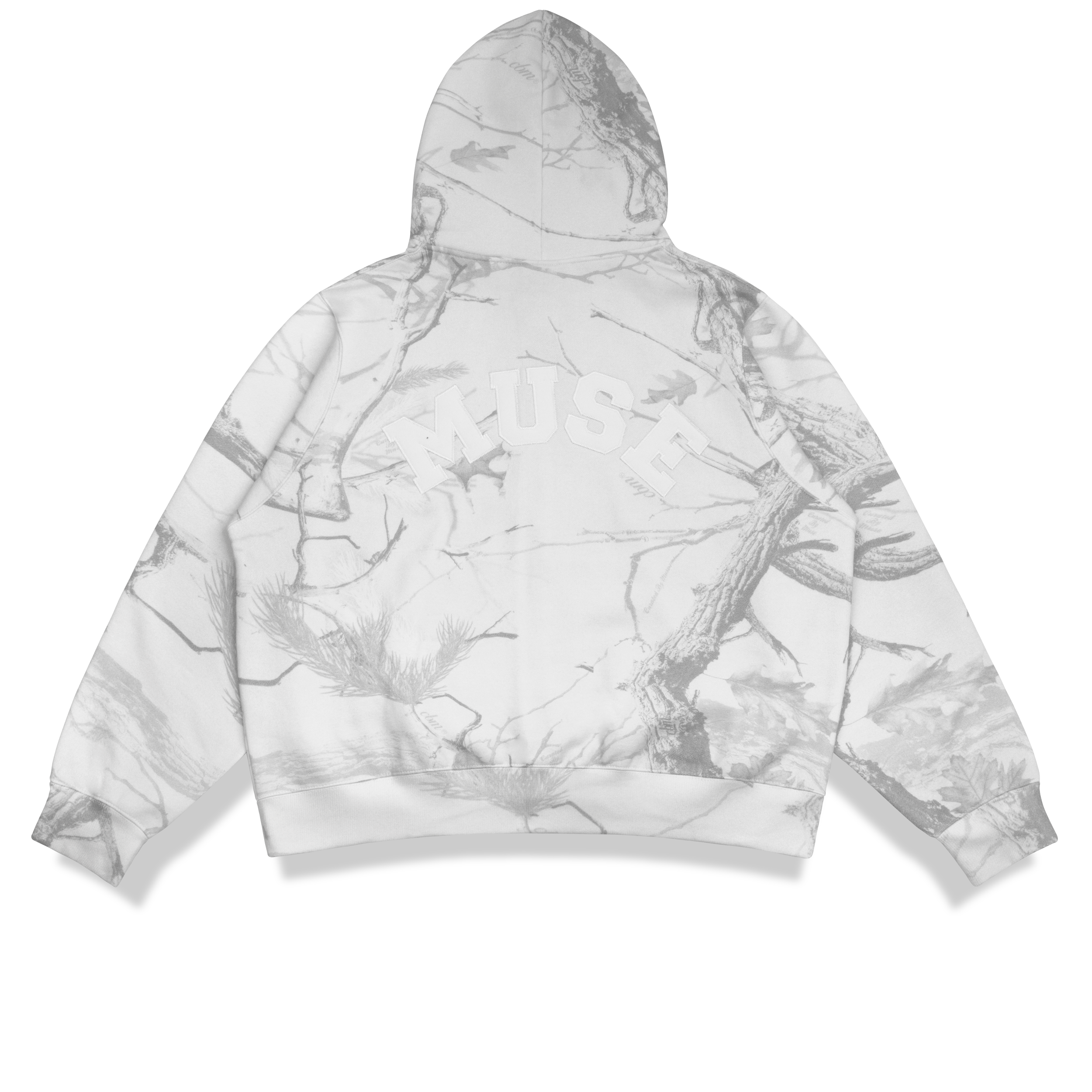 Heavyweight Camo Zip Up - White Edition