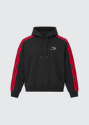 French Terry Striped Hoodie - Redline