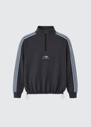 French Terry Striped Quarter Zip - Skyline