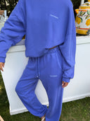 French Terry Joggers - Blue Raspberry