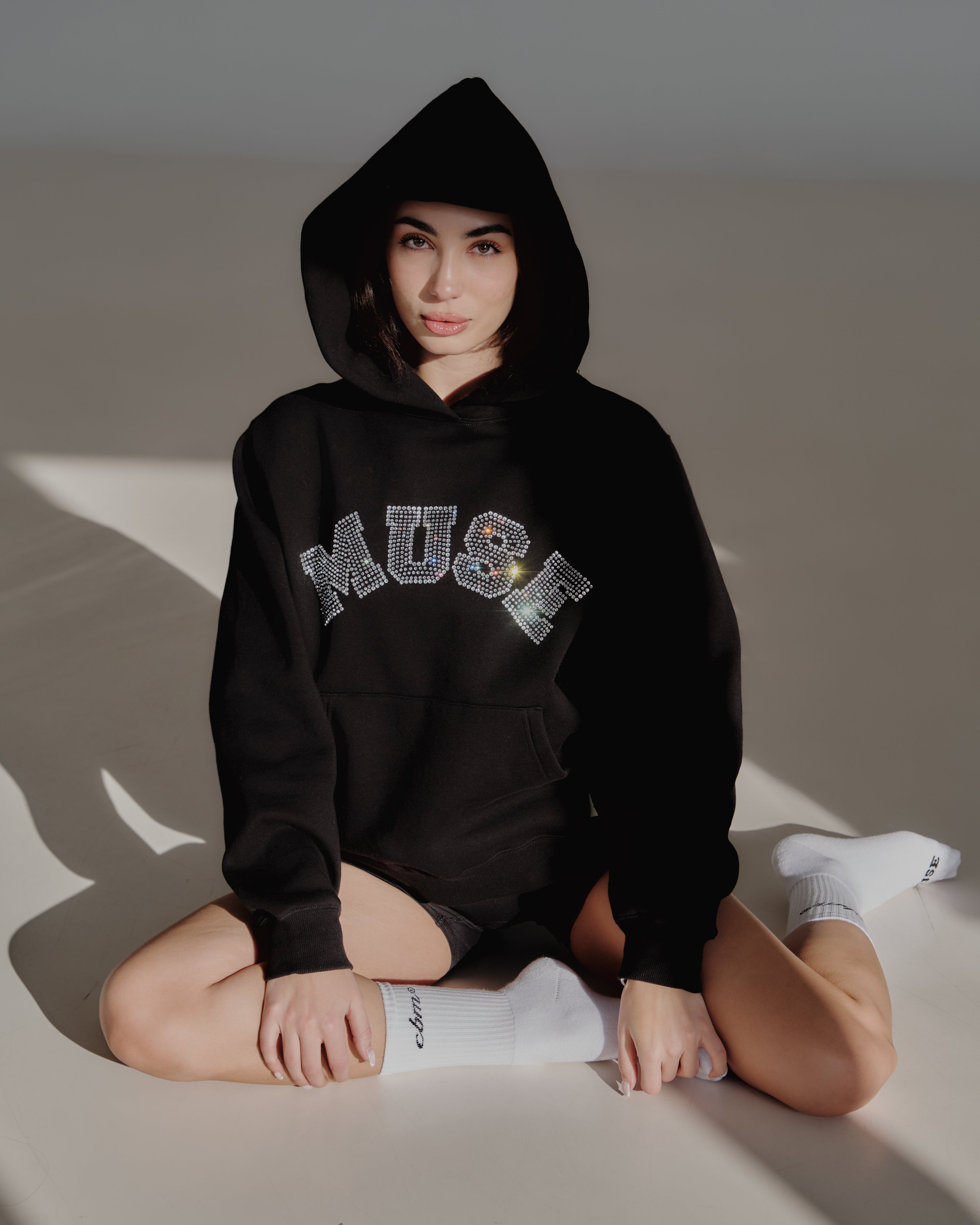 Heavyweight Diamond Hoodie - Black
