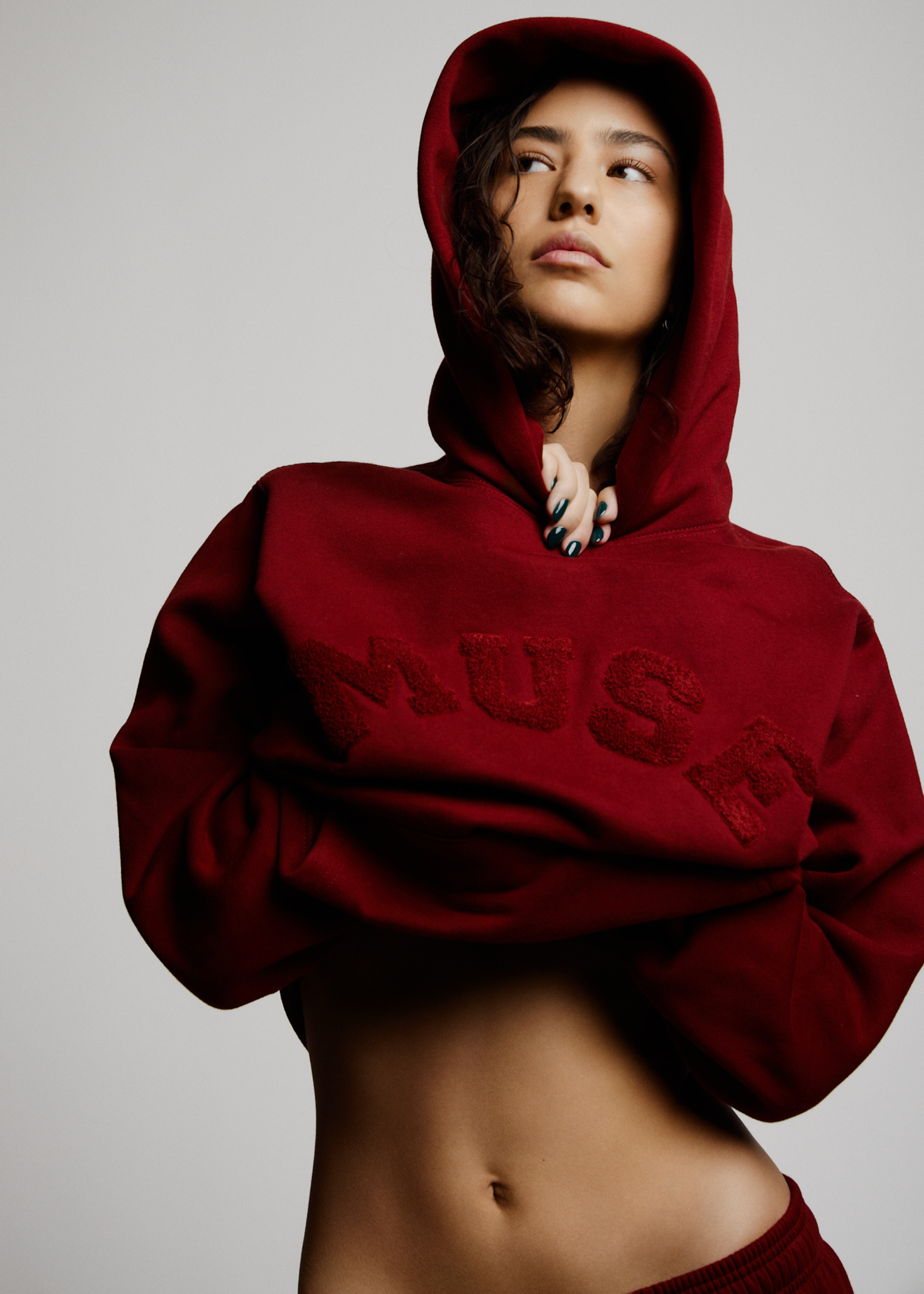 Heavyweight Chenille Hoodie - Wine