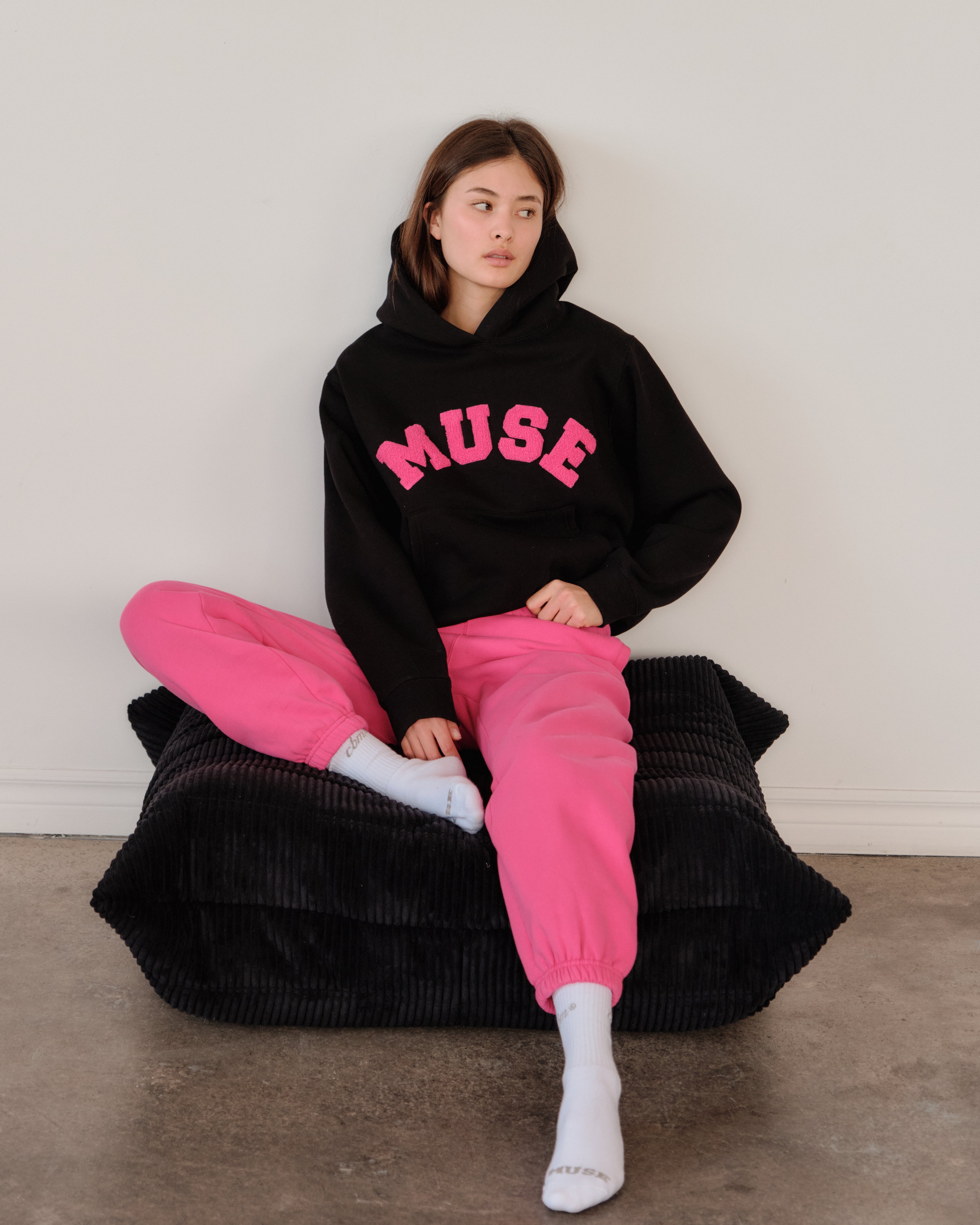 Heavyweight Chenille Hoodie - Black Taffy