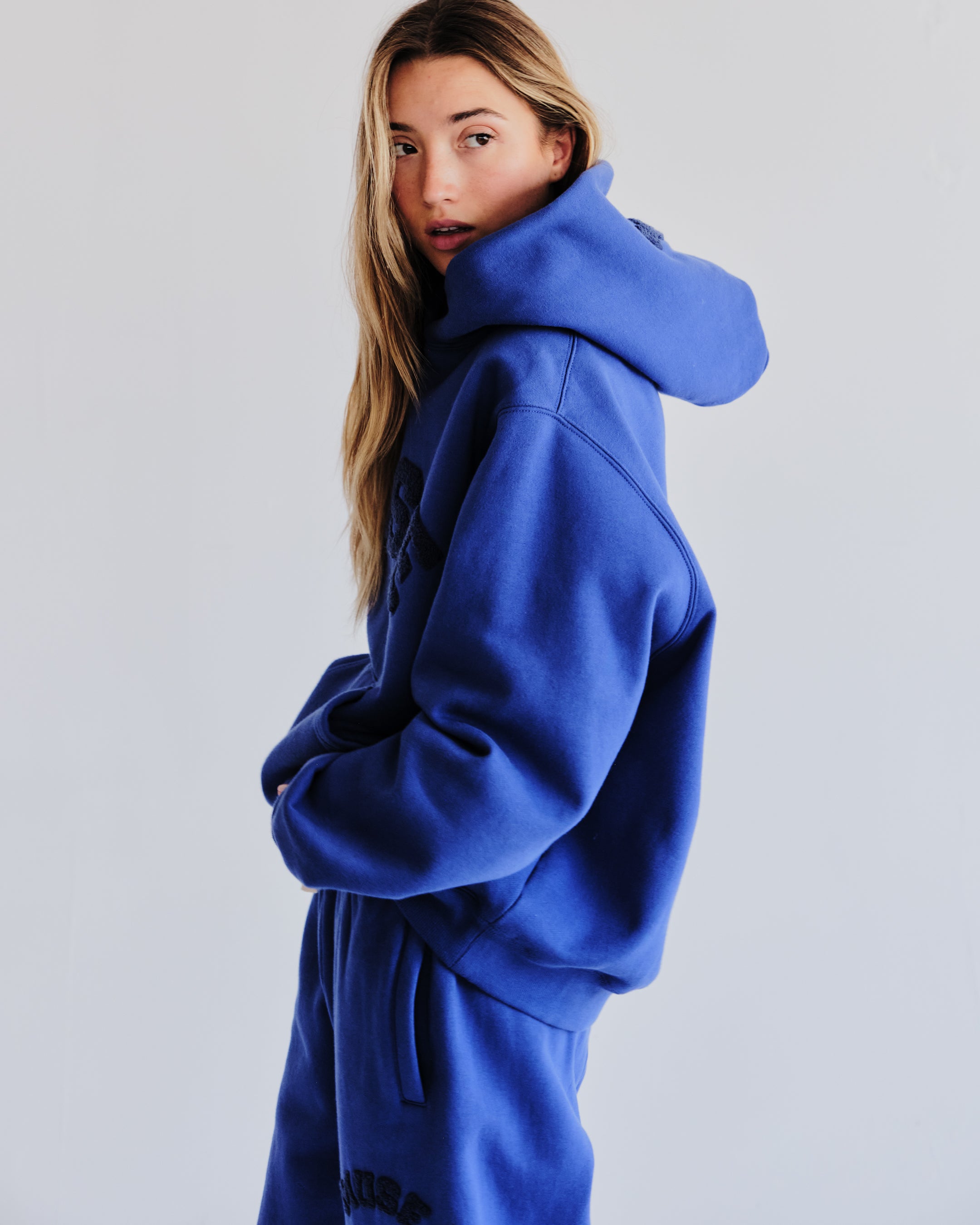 Heavyweight Chenille Hoodie - Blueberry