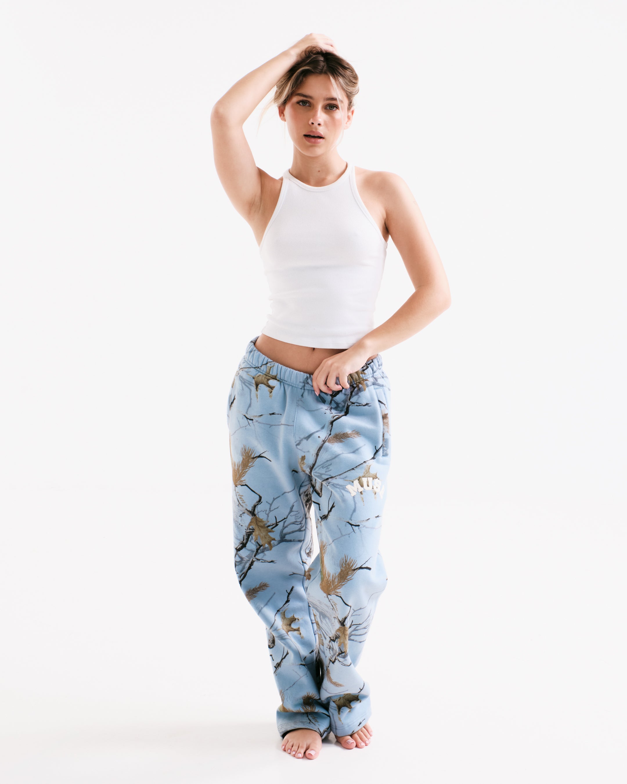 Heavyweight Camo Joggers - Glacier