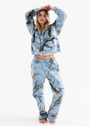 Heavyweight Camo Zip Up - Glacier
