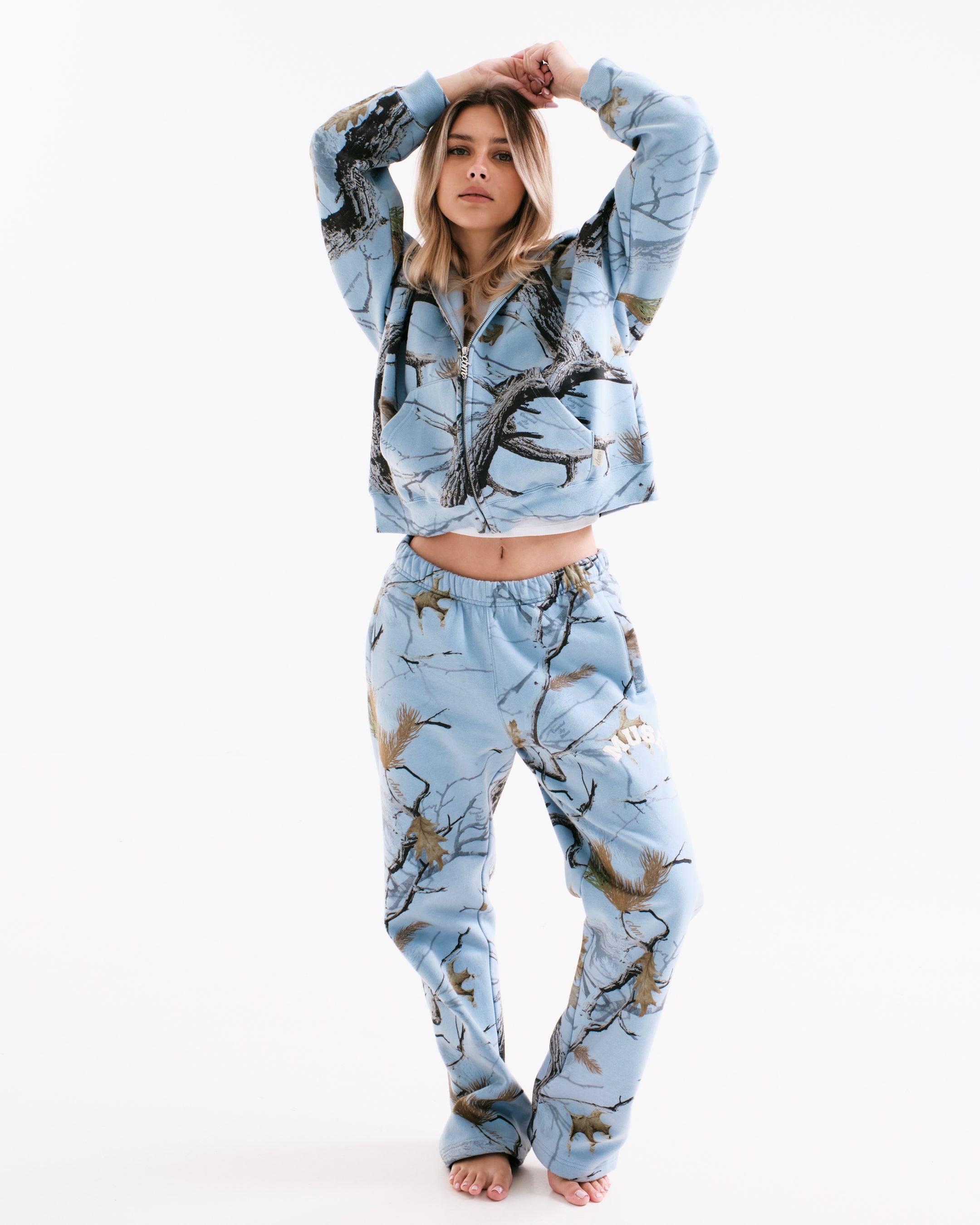 Heavyweight Camo Joggers - Glacier