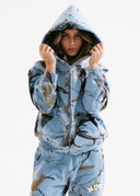 Heavyweight Camo Zip Up - Glacier