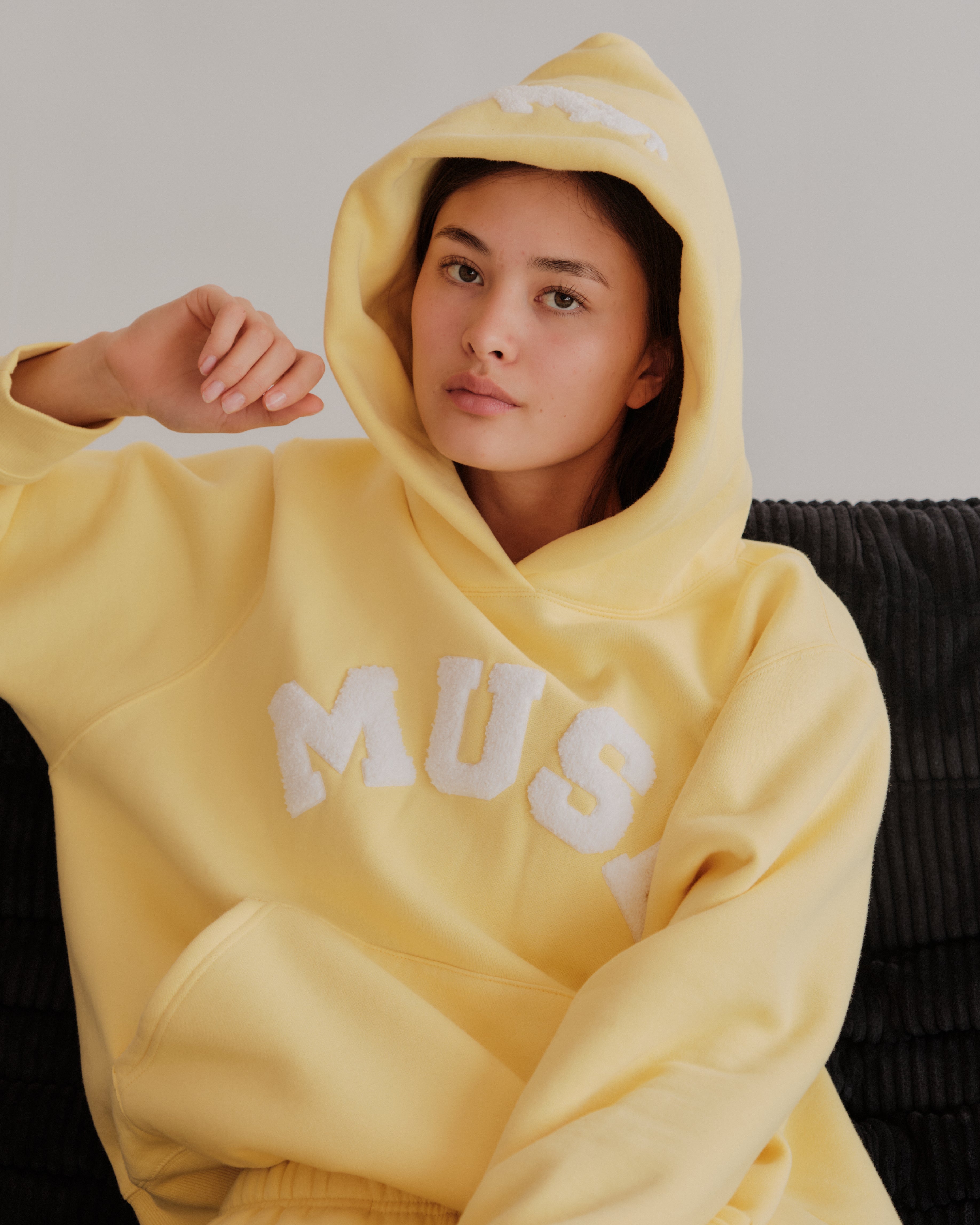 Heavyweight Chenille Hoodie - Butter Cream