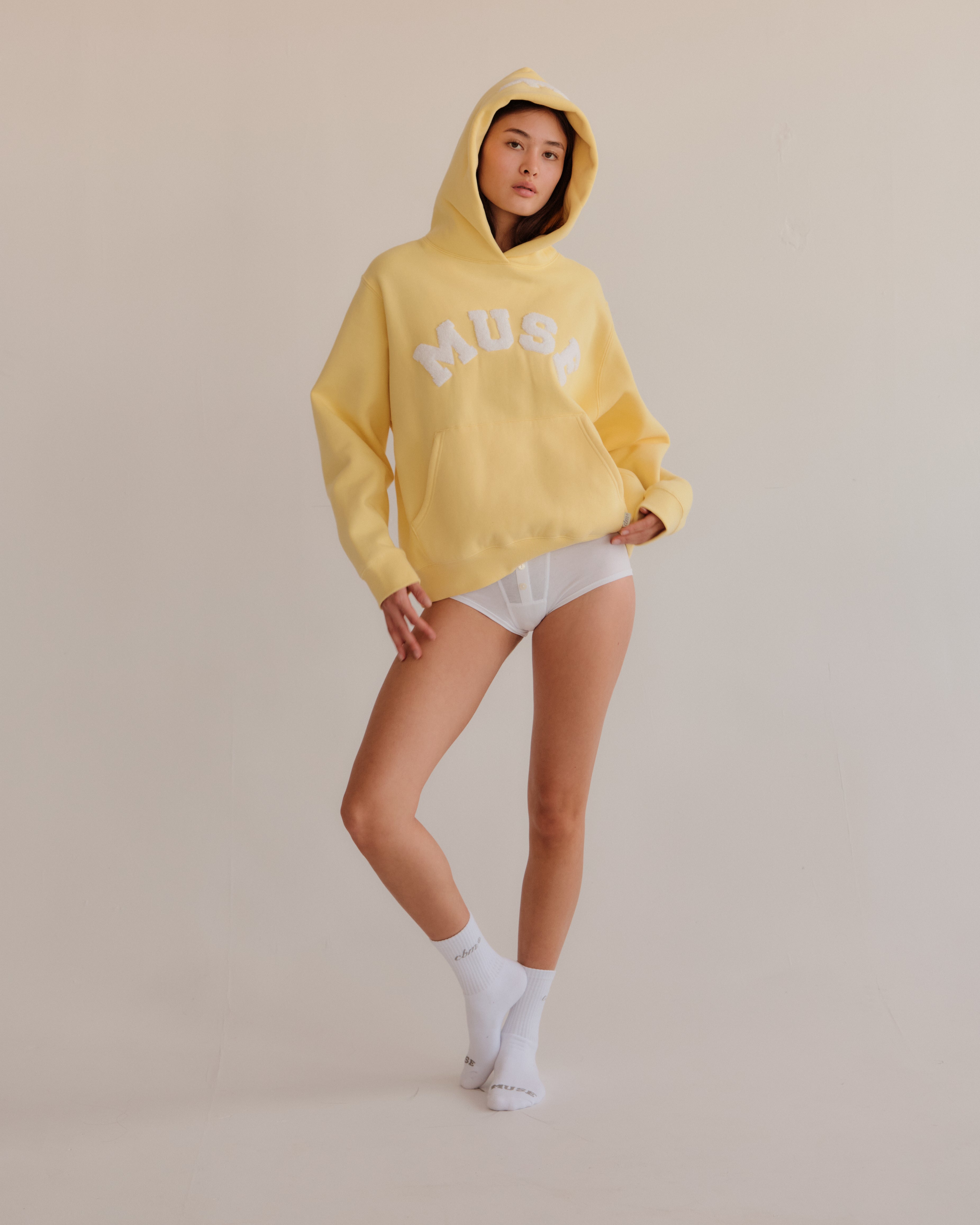 Heavyweight Chenille Hoodie - Butter Cream