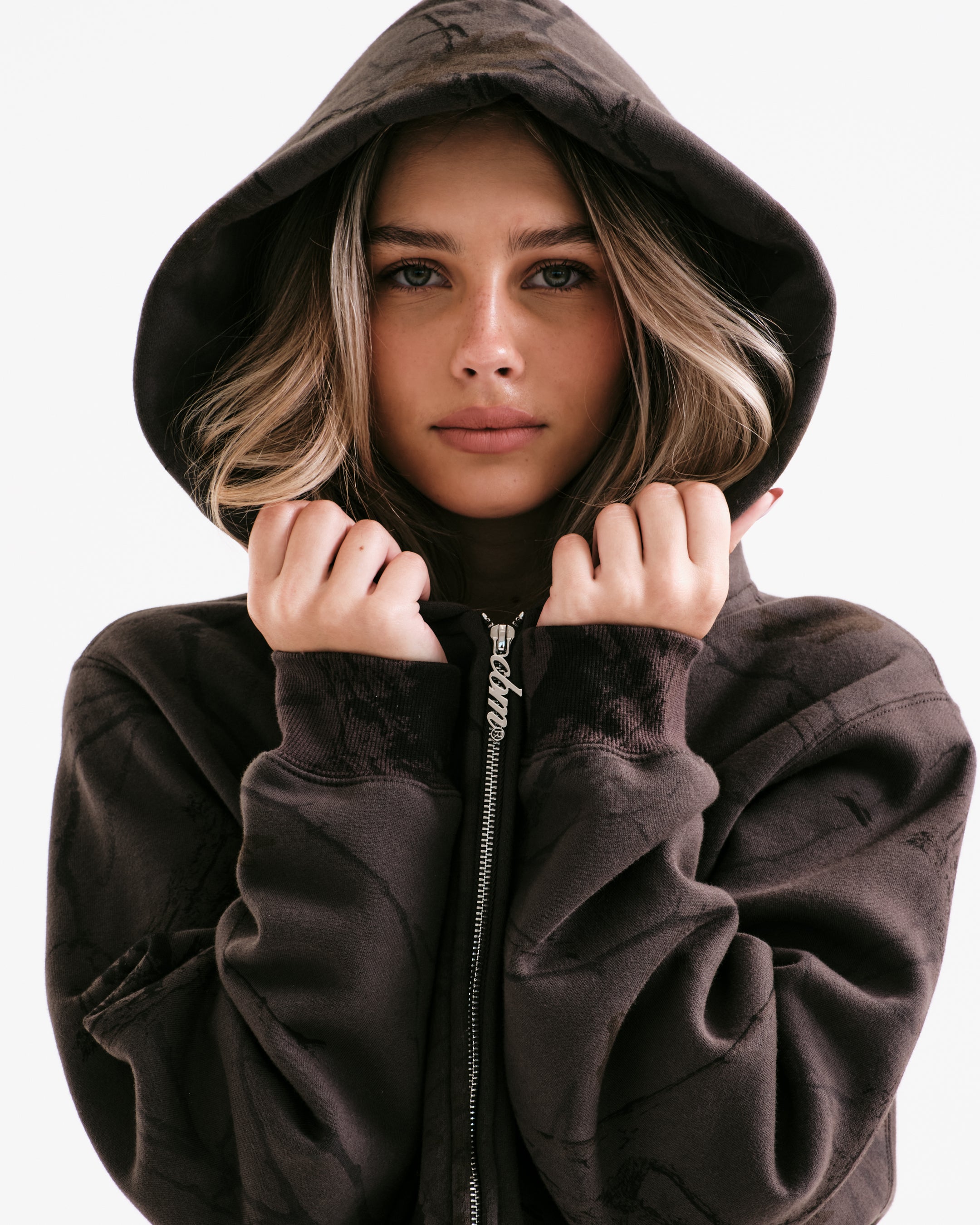 Heavyweight Camo Zip Up - Black Edition