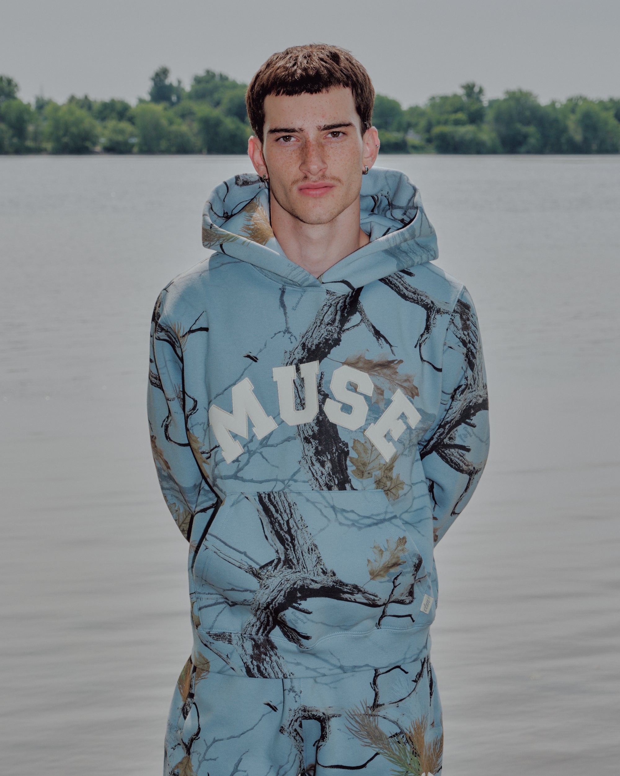 Heavyweight Camo Hoodie - Glacier