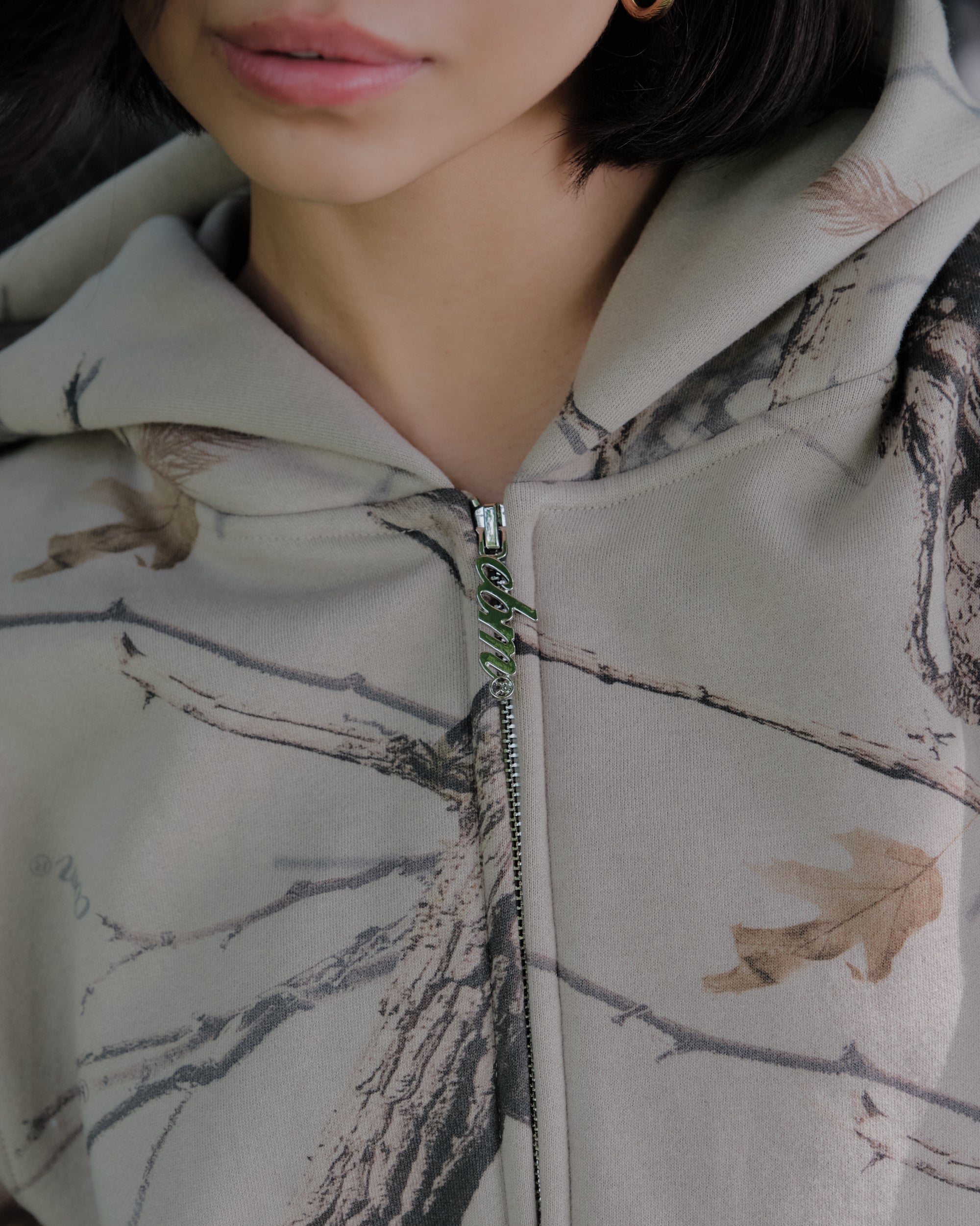 Heavyweight Camo Zip Up - Canyon