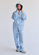 Heavyweight Chenille Straight Joggers - Celeste Blue