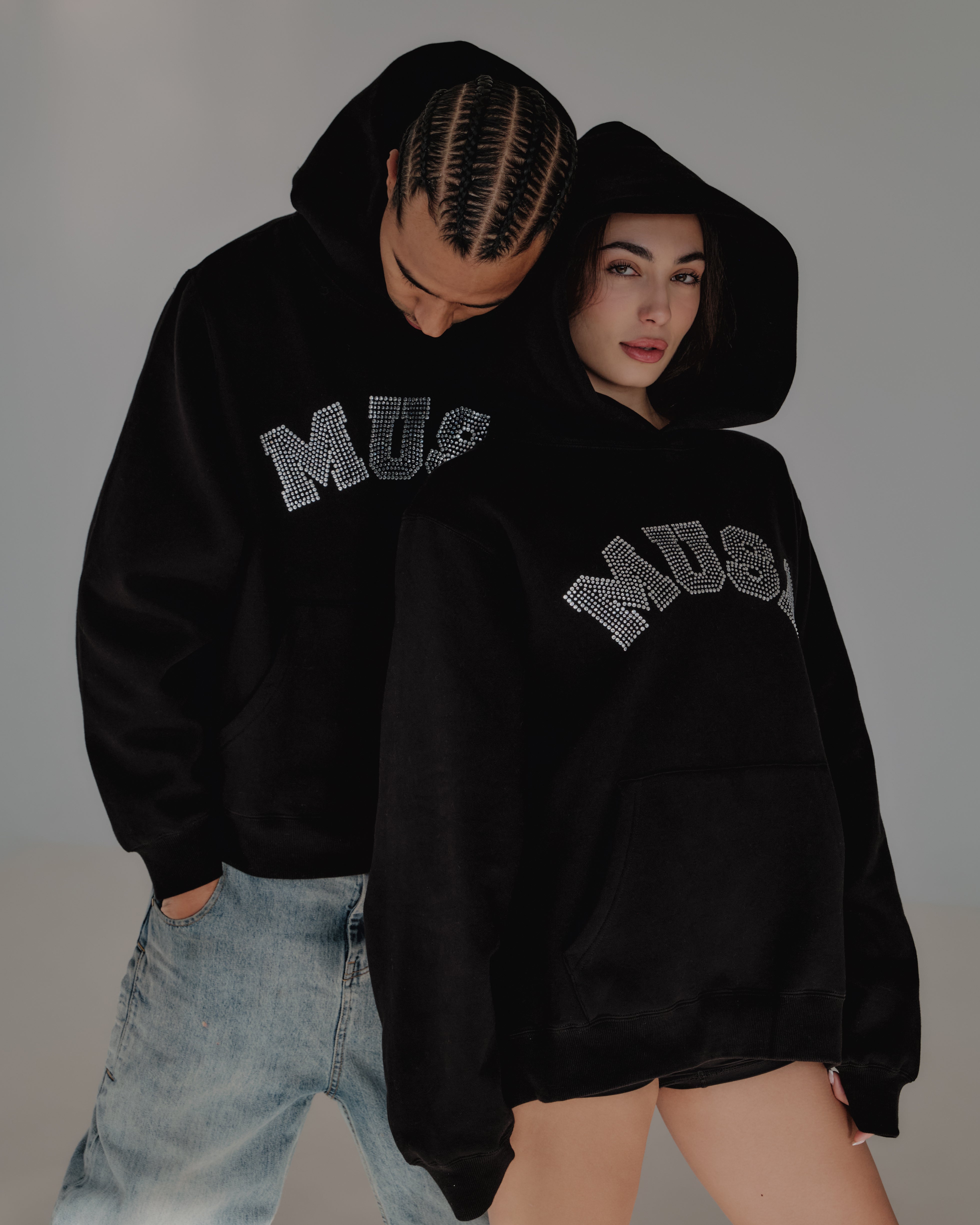 Heavyweight Diamond Hoodie - Black