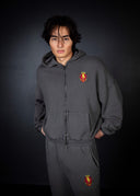French Terry Charcoal Zip Up Hoodie - Legacy