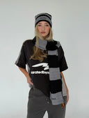 Knit Scarf - Heather/Black