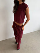 Soft Cotton Mini Tee - Cabernet