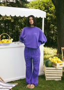 French Terry Joggers - Blue Raspberry