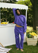 French Terry Joggers - Blue Raspberry