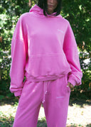 French Terry Hoodie - Pink Lemonade