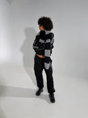 French Terry Piping Hoodie - Black