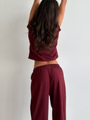 Soft Cotton Pants - Cabernet