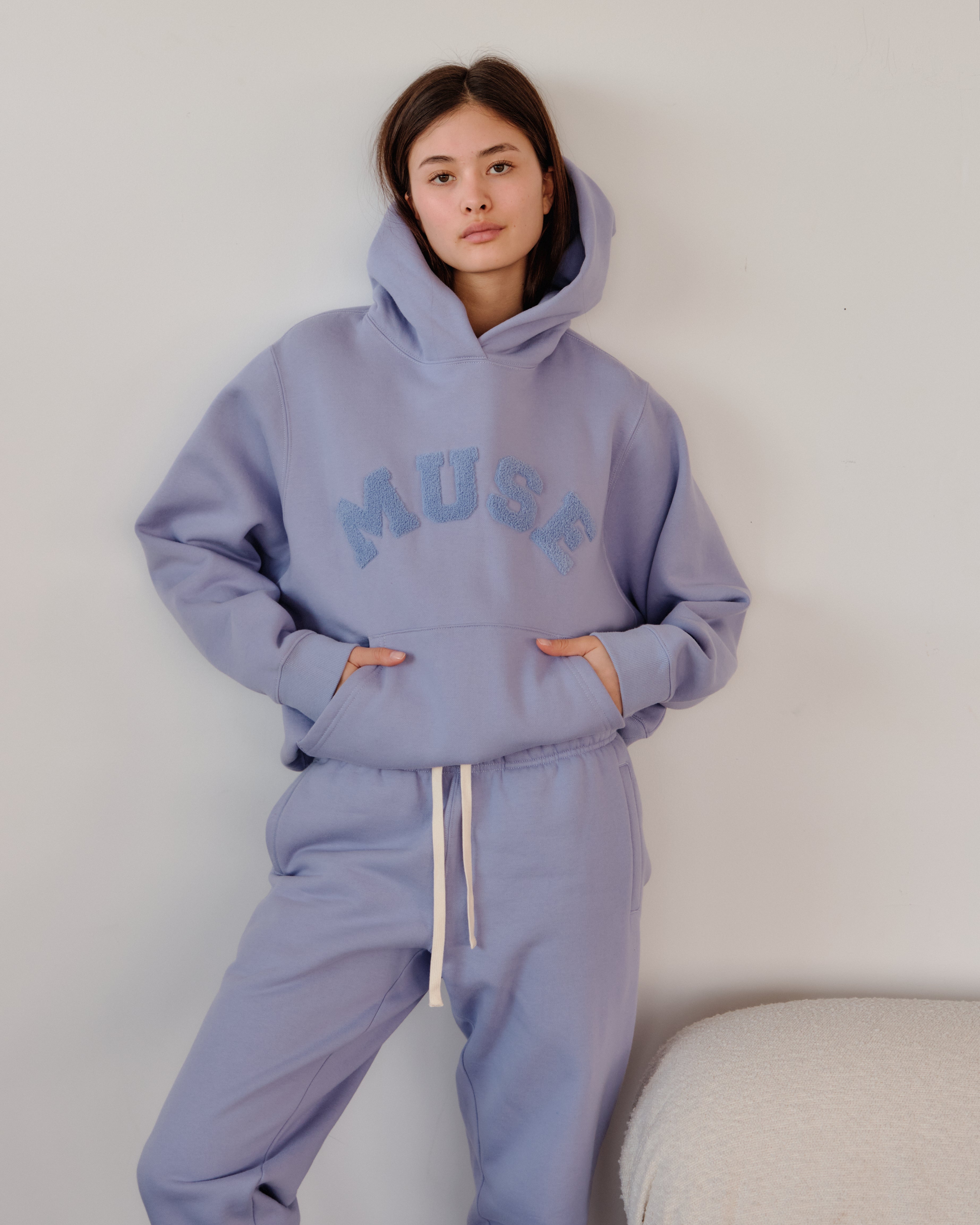 Heavyweight Chenille Hoodie - French Lilac