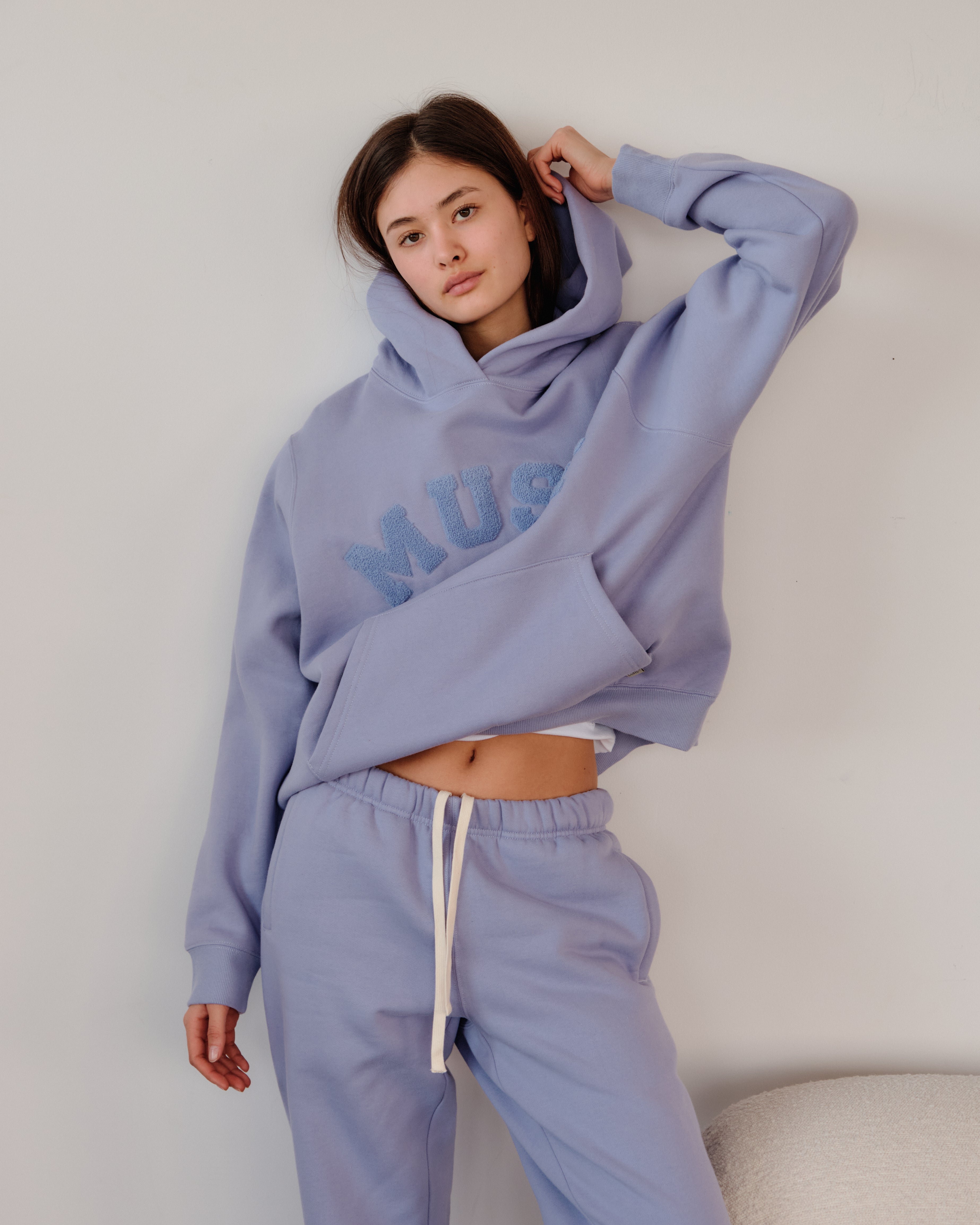 Heavyweight Chenille Hoodie - French Lilac